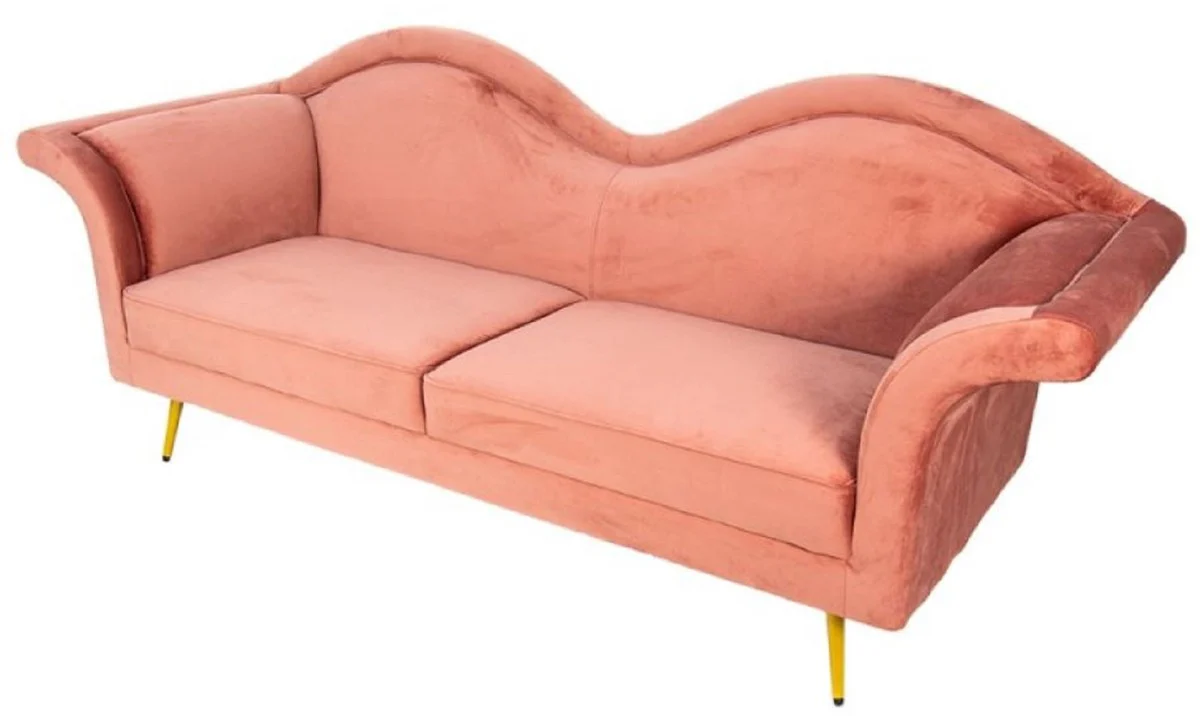 Casa Padrino sof¨¢ de 3 plazas de dise?o de lujo rosa / oro 215 x 73 x A. 85 cm - Sof¨¢ de sal¨®n - Muebles de sal¨®n - Muebles de lujo - Muebles de dise?o - Interiores de sal¨®n de lujo