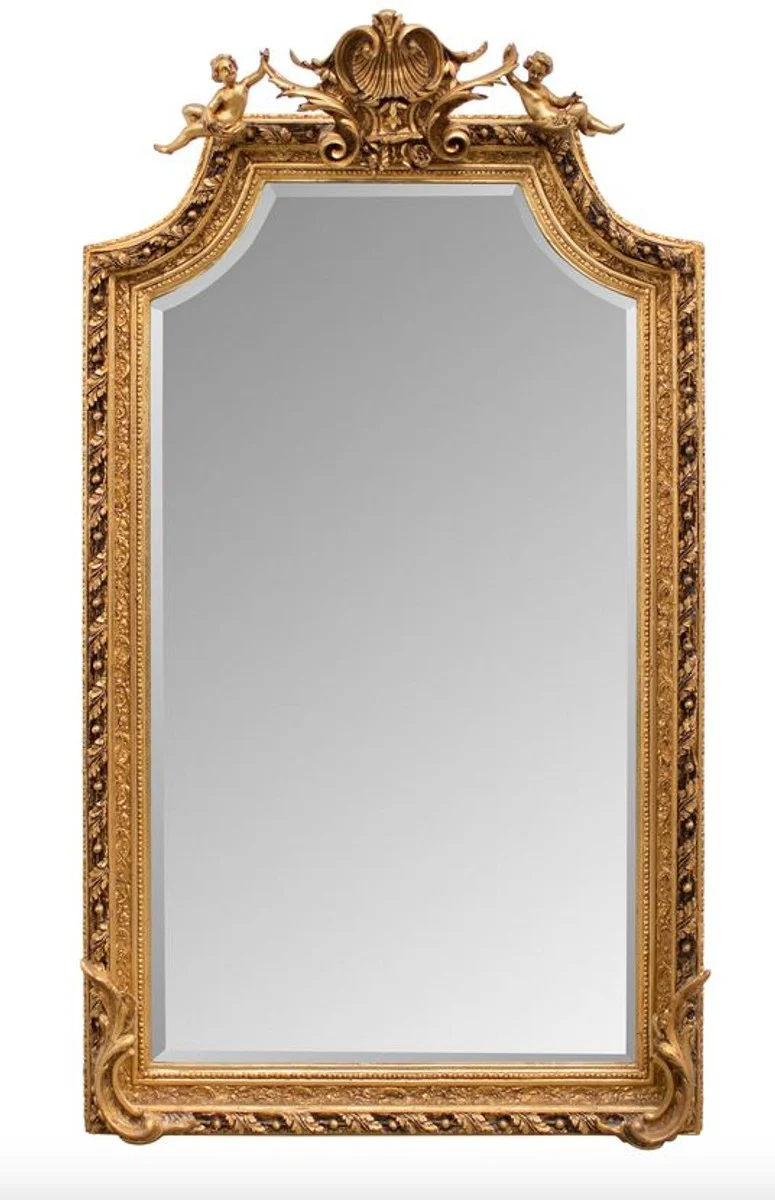 Espejo barroco Casa Padrino dorado con figuras de ¨¢ngel 100 x H. 175 cm - espejo de pared de muebles de estilo antiguo