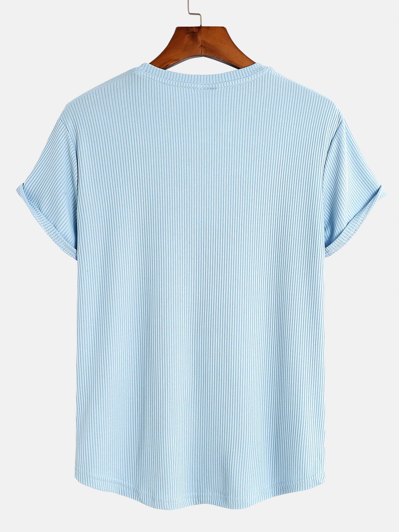 Muscle Fit Arc Hem Textured T-Shirt