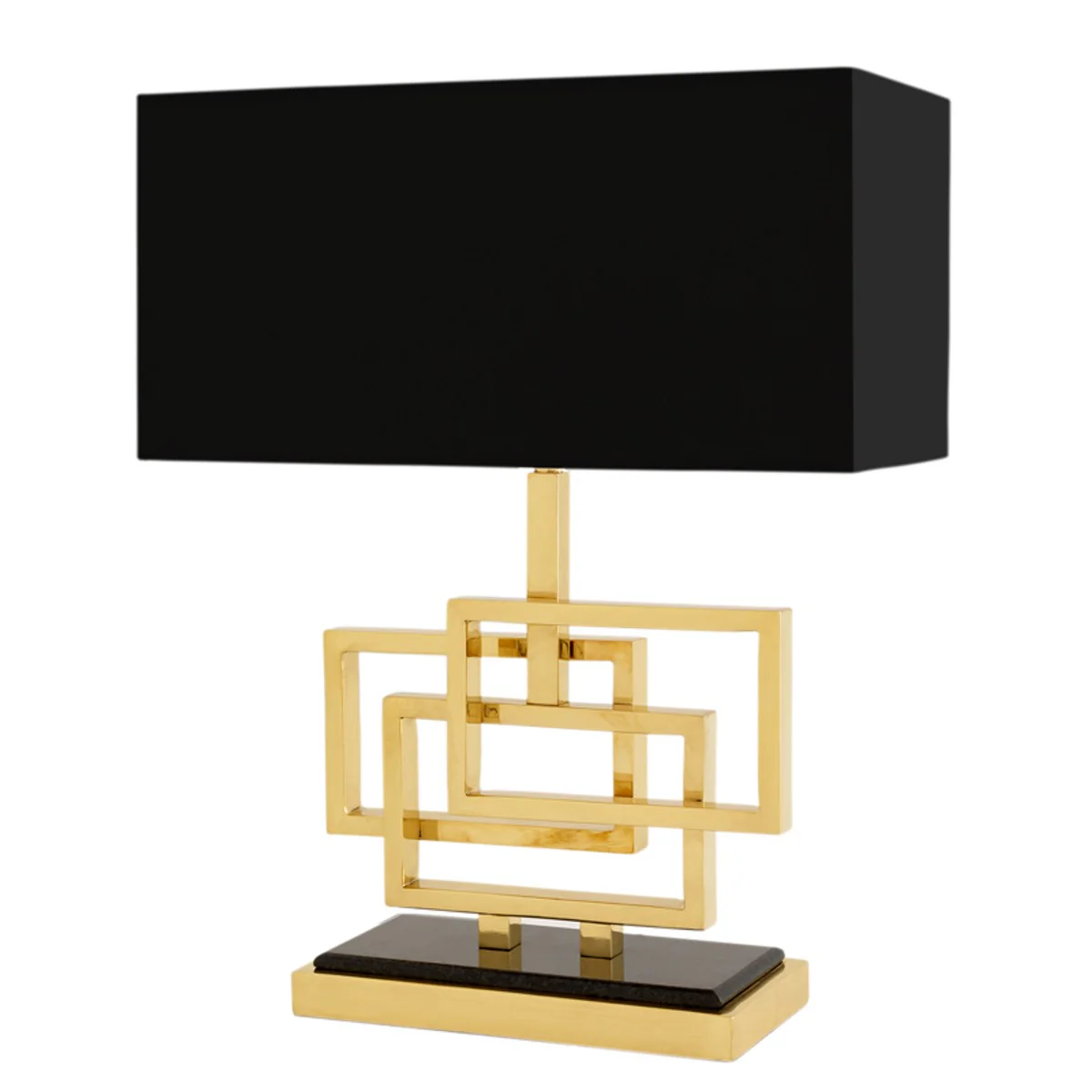 Casa Padrino Luxury Lámpara de mesa Gold / Lampshade Black 48 x 40 cm - Lámpara - Luxury Collection