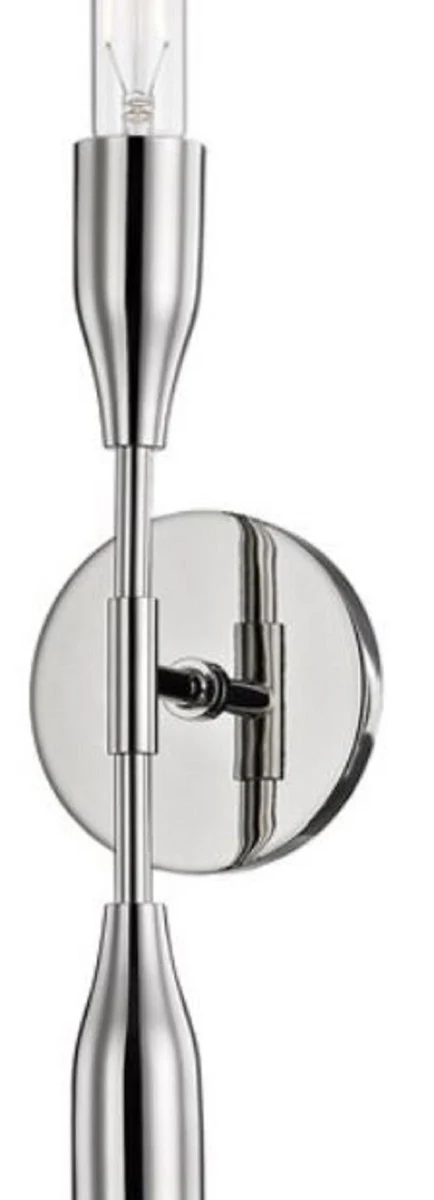 Casa Padrino lámpara de pared doble de lujo plata 12,1 x 8,9 x H. 76,2 cm - Colección de Lujo