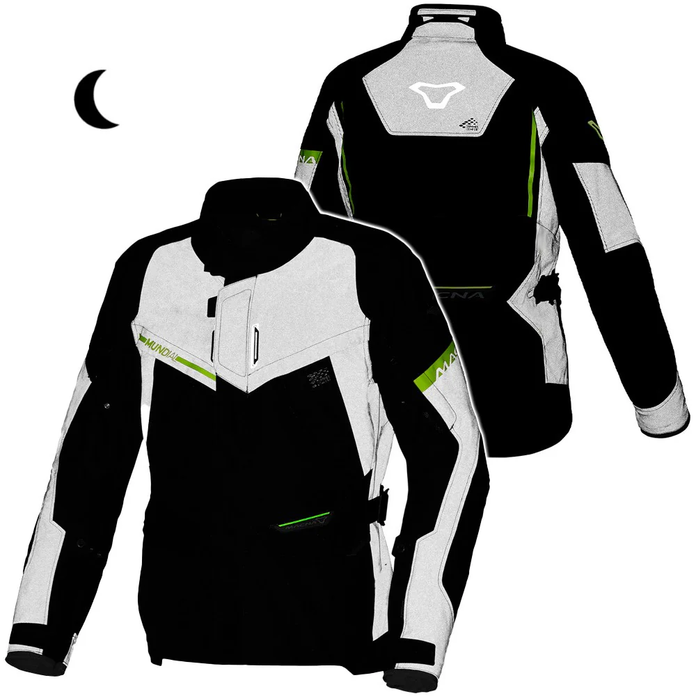 CHAQUETA 4 ESTACIONES MACNA MUNDIAL EYE NIGHT LADY - NEGRO / GRIS / AMARILLO