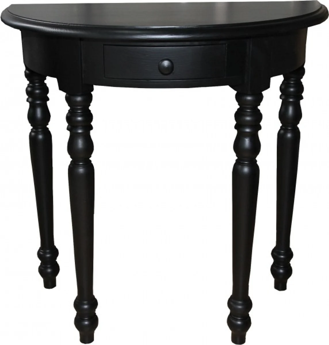 Casa Padrino console table with drawers Black Mod1 - Crescent table - Secretary console - Telephone table