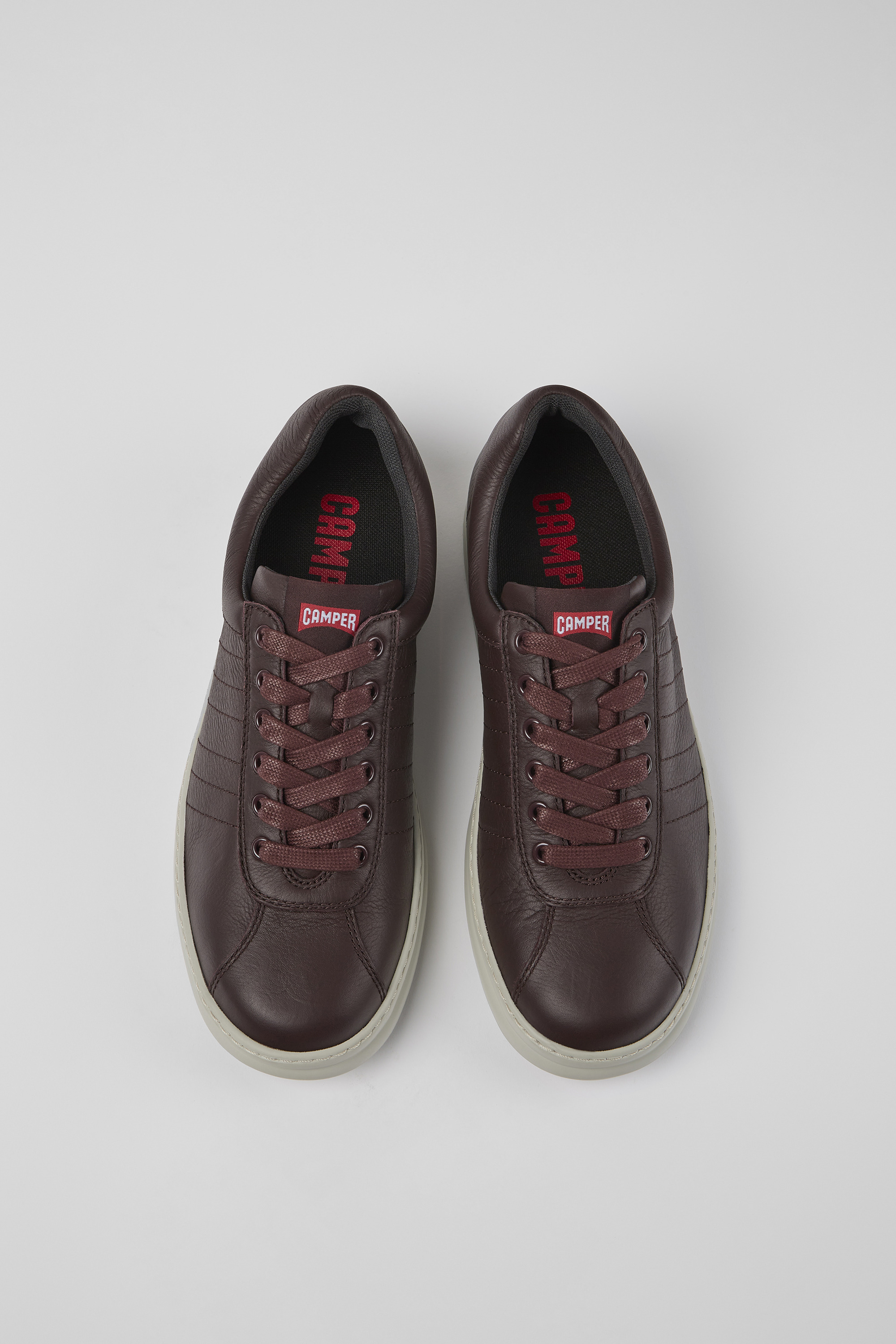 Runner - Burgundy leather sneakers for men