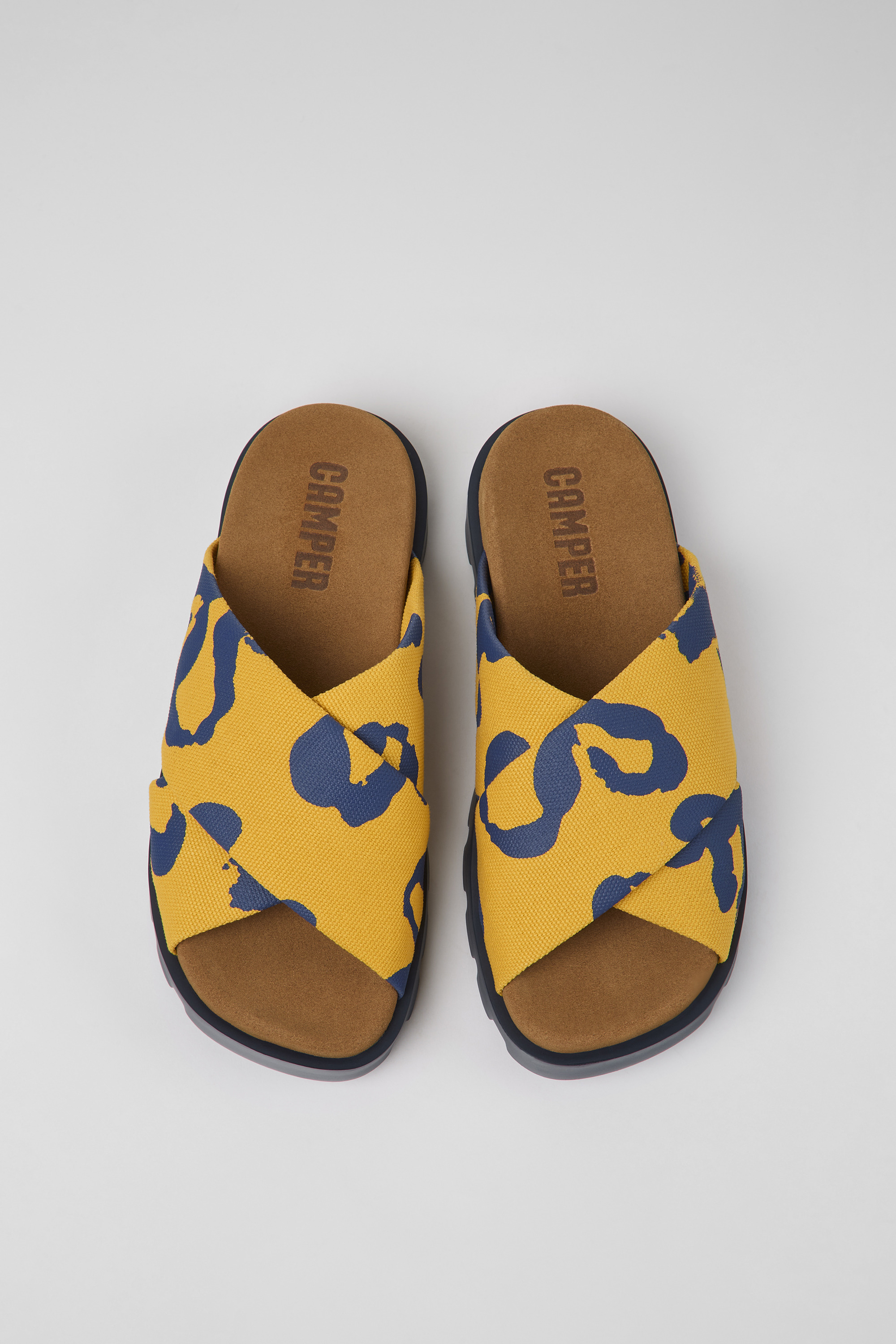 Brutus Sandal - Orange and blue recycled cotton sandals for women