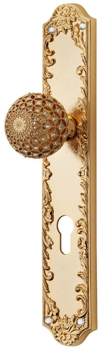 Casa Padrino conjunto de pomos de puerta barrocos con cristal Swarovski A. 30 cm - Hecho en Italia