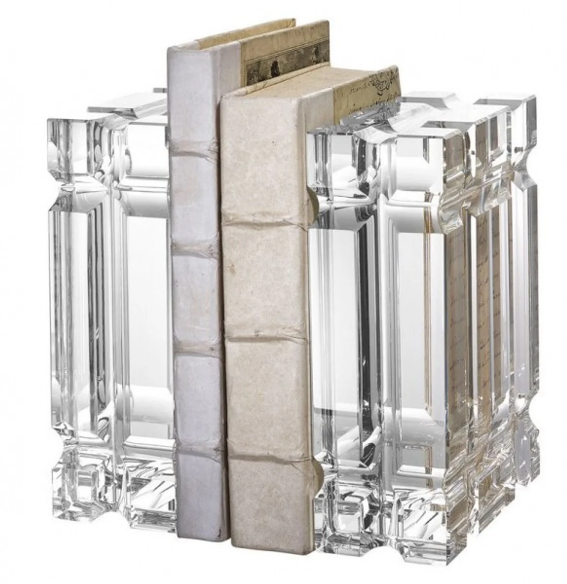 Casa Padrino luxury Bookend Set column crystal glass - Bookend - Book End Bookends