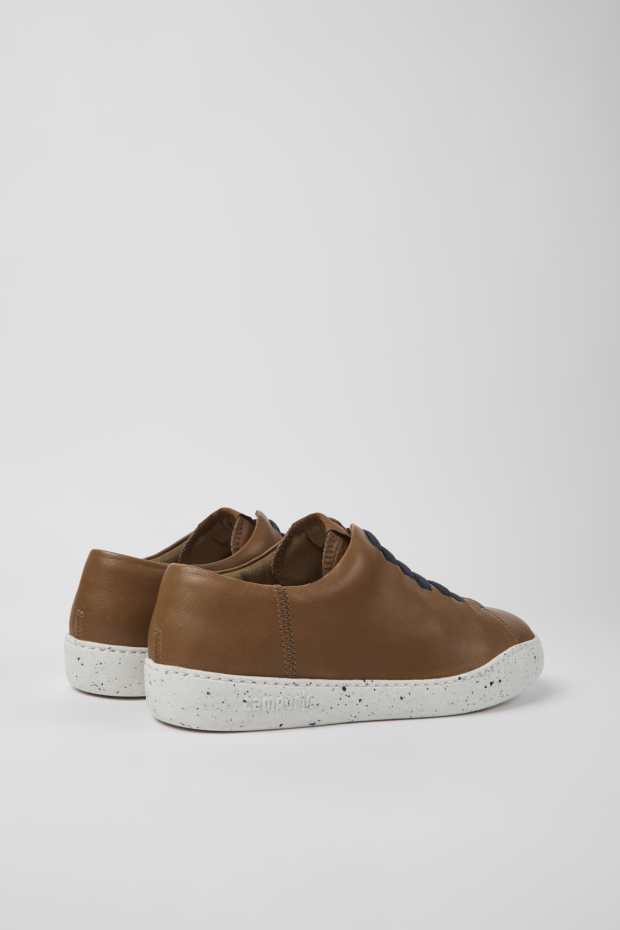 Peu Touring - Brown leather sneakers for men