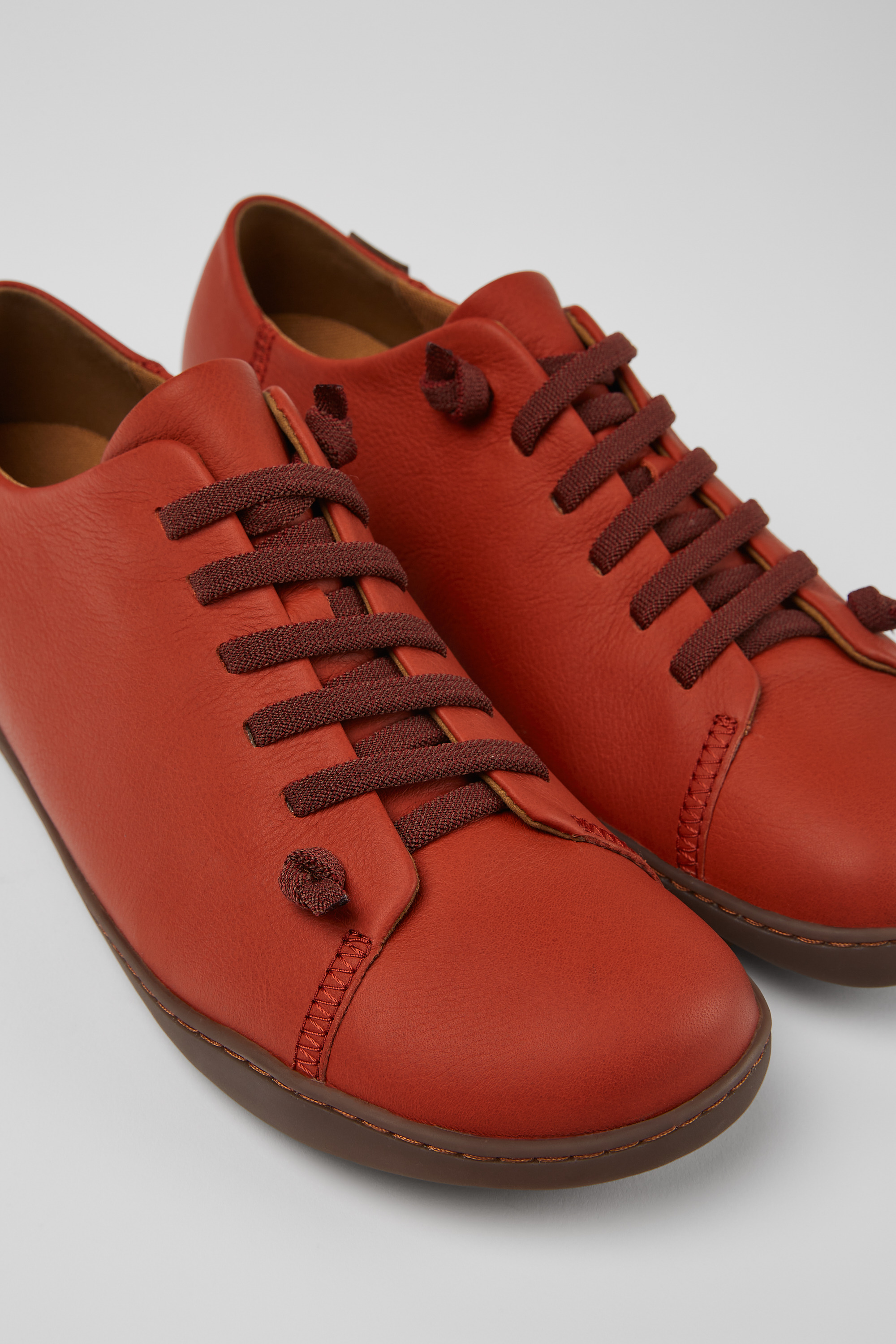 Peu - Red leather shoes for men