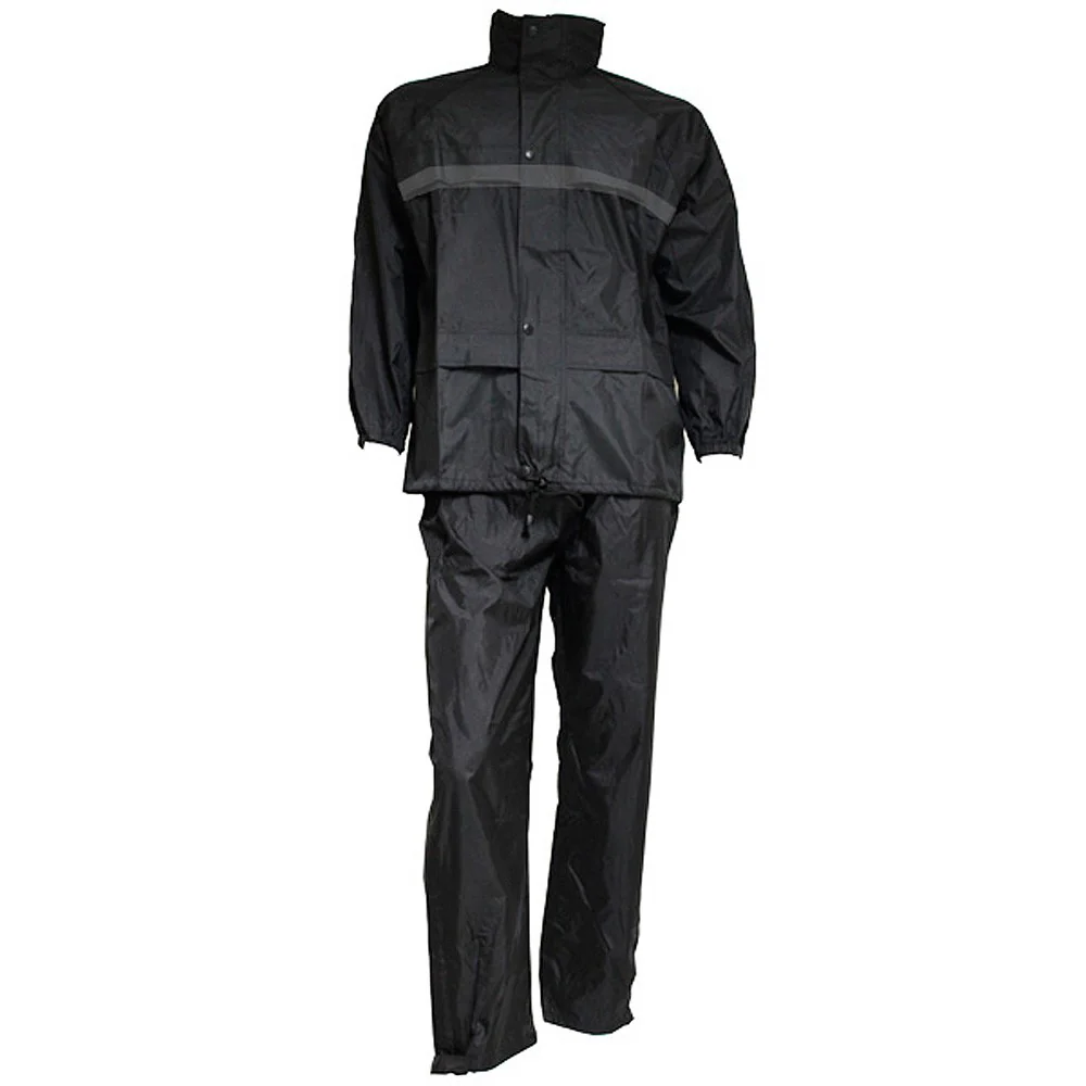 IMPERMEABLE OUTLET MOTO 2PC NEW NEGRO
