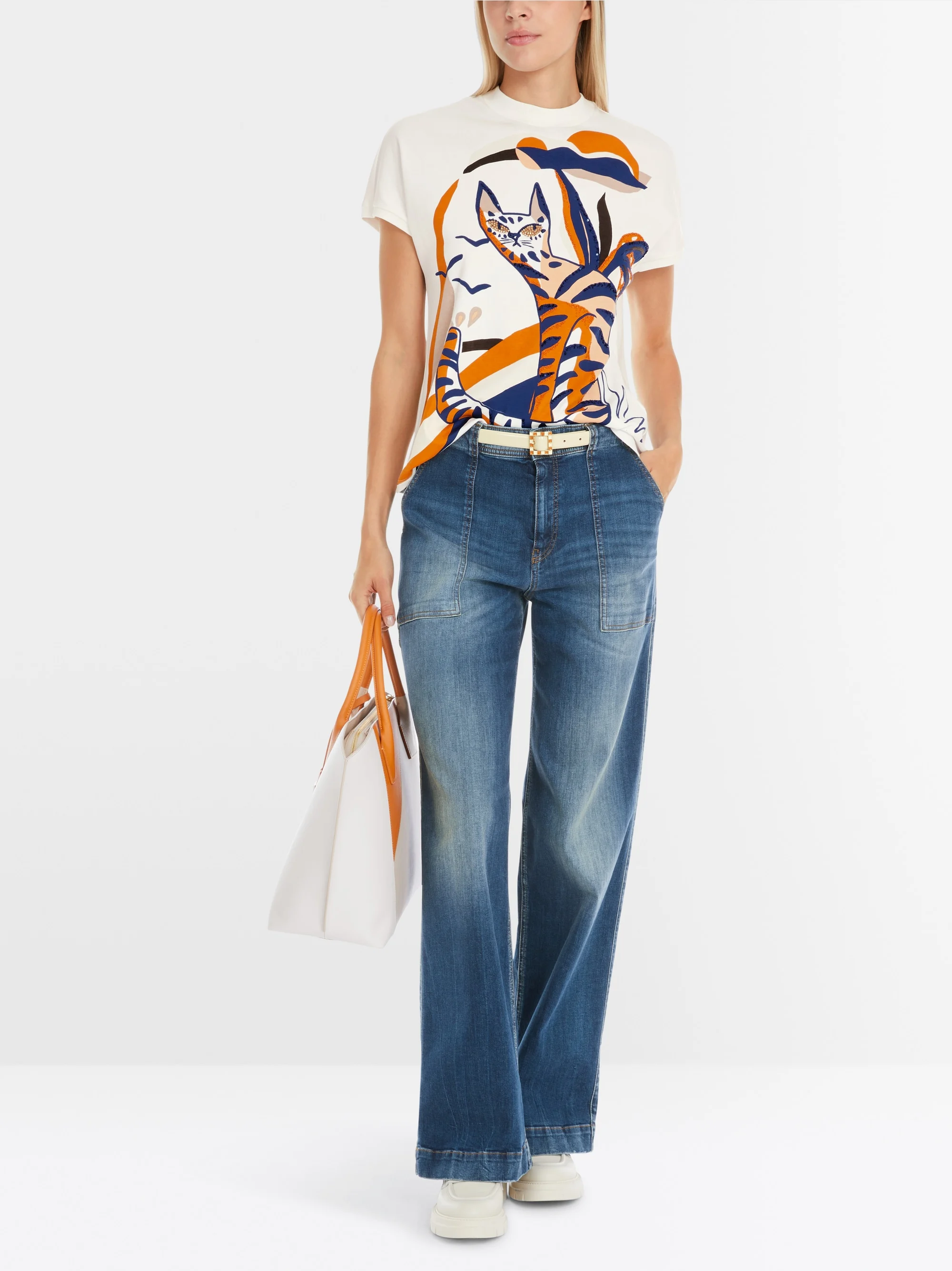 Marc-Cain T-shirt with cat motif