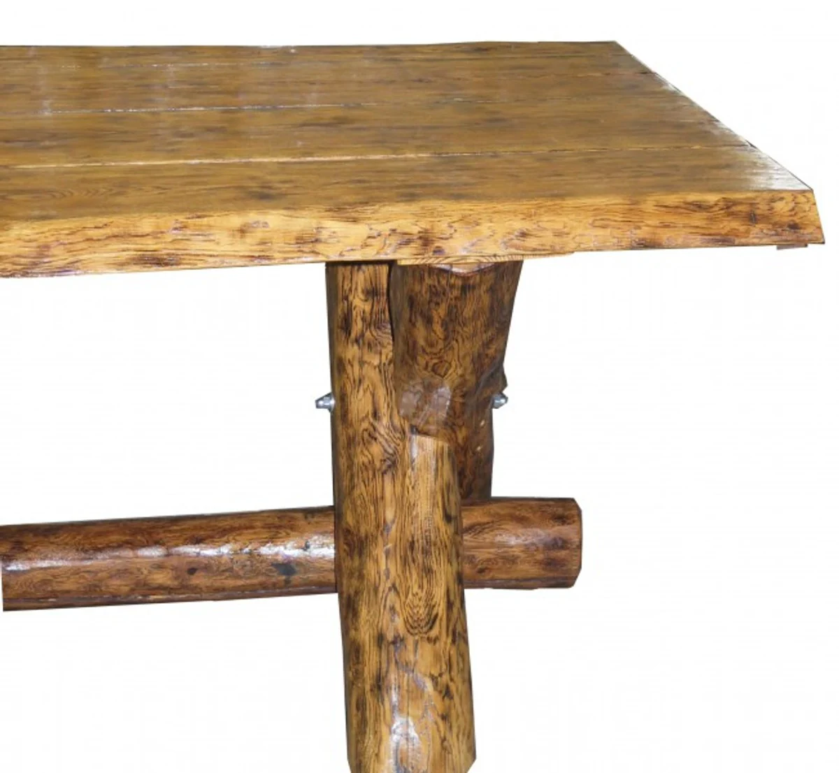 Casa Padrino solid wood dining table oak 200 x 105 cm - Gasthaus Table Dining Table knights table - Restaurant Furniture - heavy version