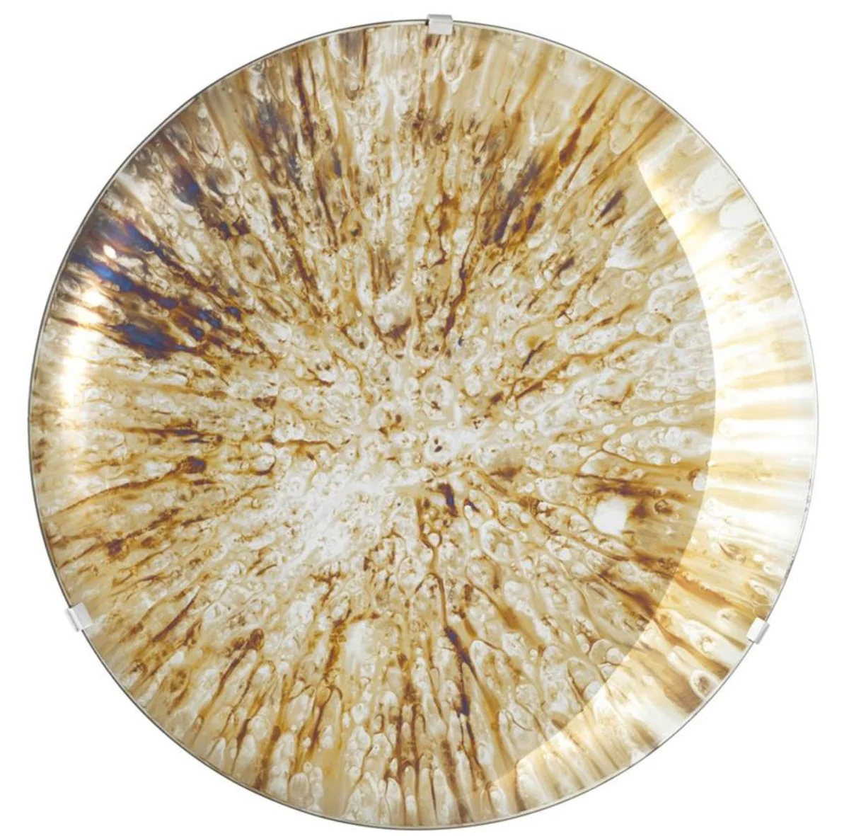 Casa Padrino Diseñador de Decoración de Pared Oro Antiguo Ø 104 cm - Espejo Cóncavo de Decoración con Soporte de Pared - Calidad de Lujo