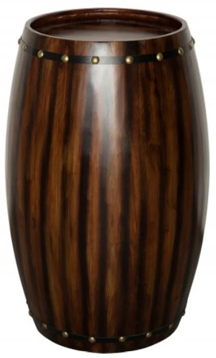 Casa Padrino Bar Wine Bar Firewood Bar Table Solid Wood for up to 14 bottles - Wood Barrel Wine Barrel Barn Furniture Barrel Hotel & Restaurant Furniture Furnishing Table