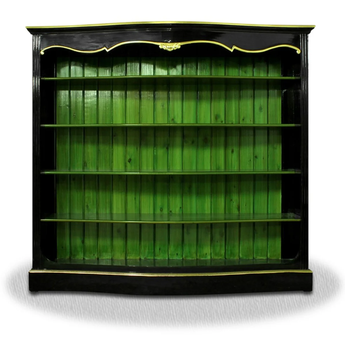 Casa Padrino living room cabinet black green gold - Baroque Cabinet