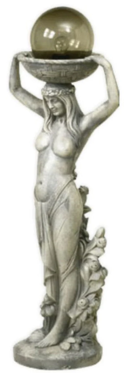 Casa Padrino l¨¢mpara de jard¨ªn Art Nouveau escultura mujer gris A. 133 cm