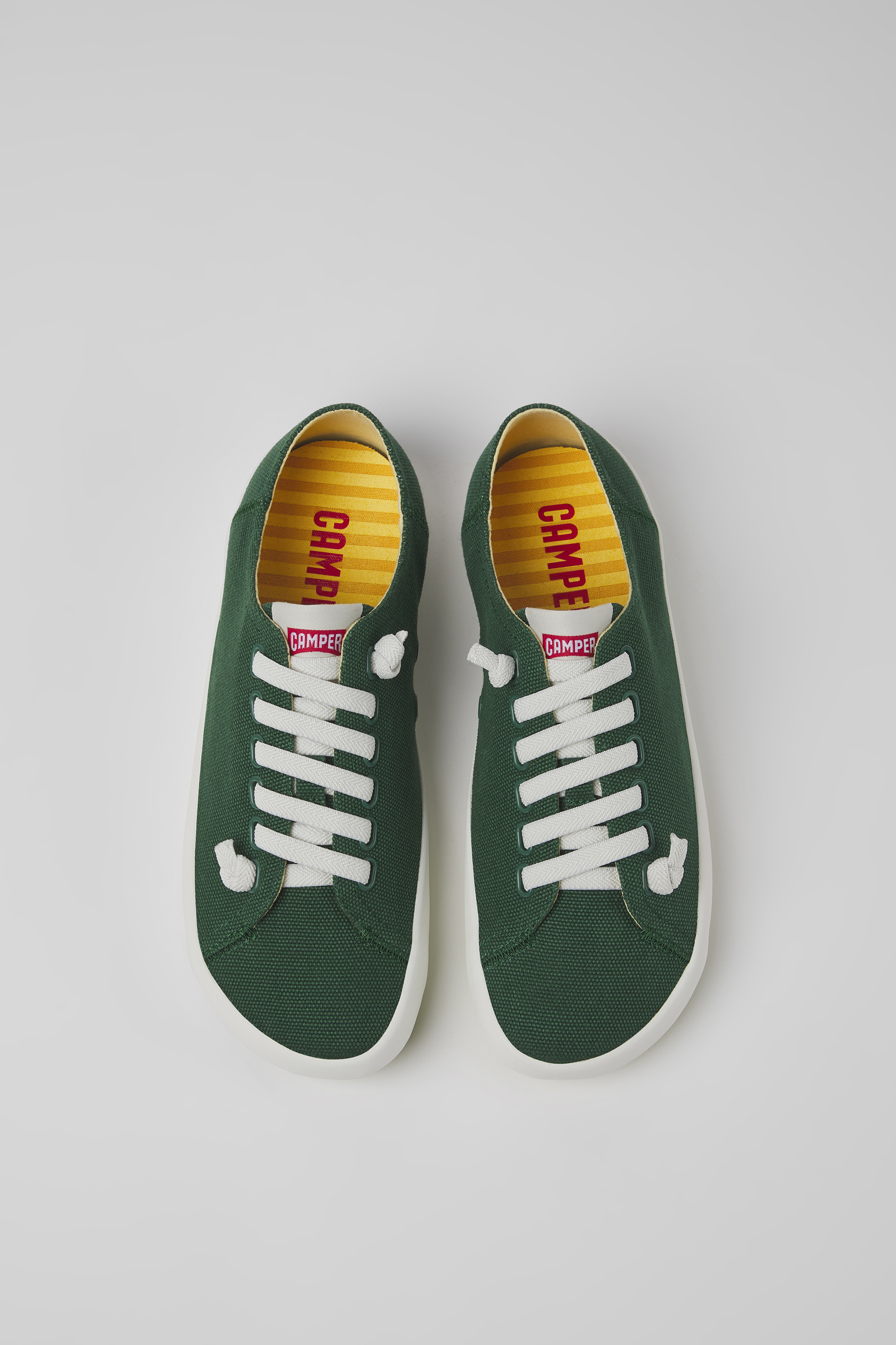 Peu Rambla - Green textile sneakers for women