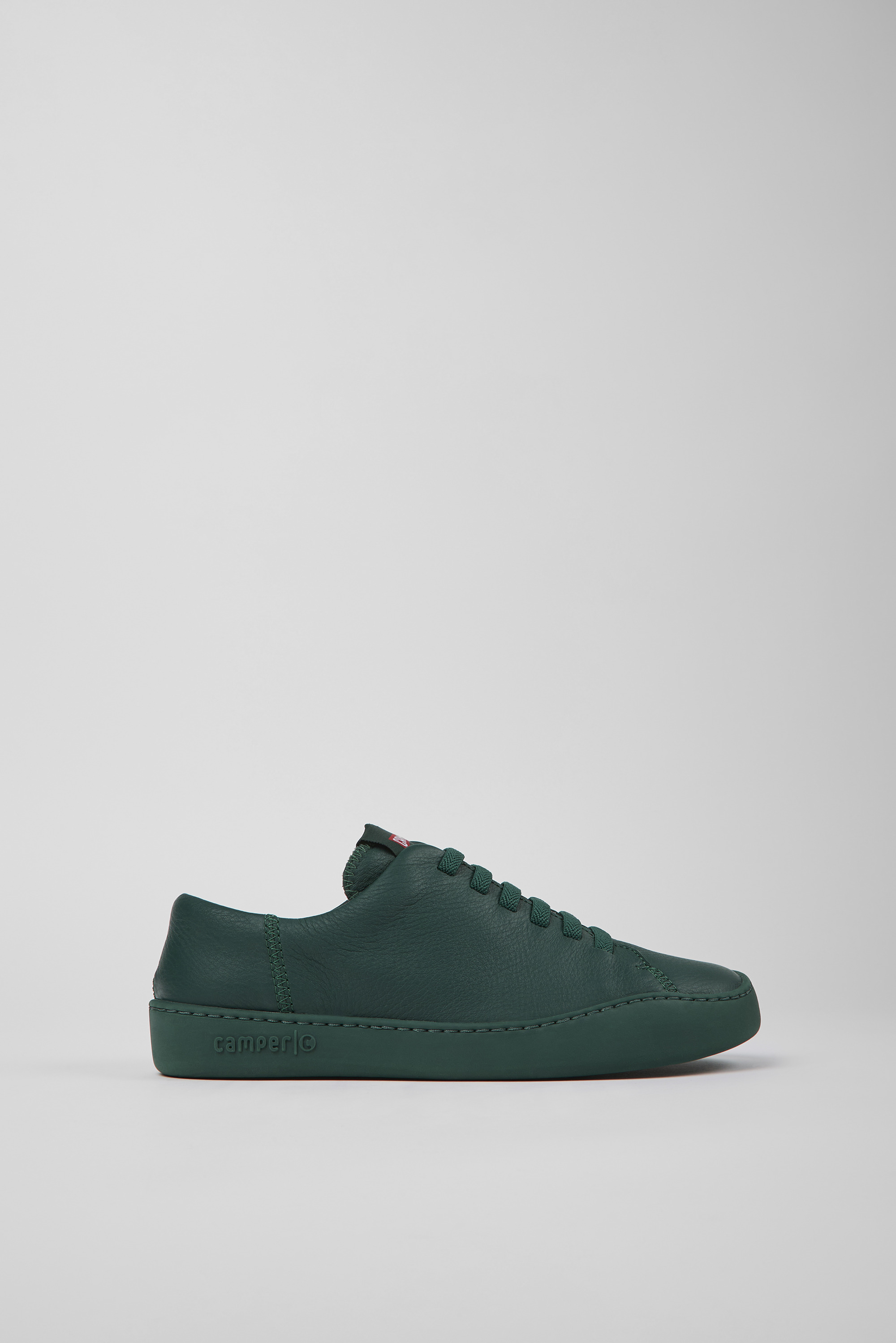 Peu Touring - Green leather sneakers for women