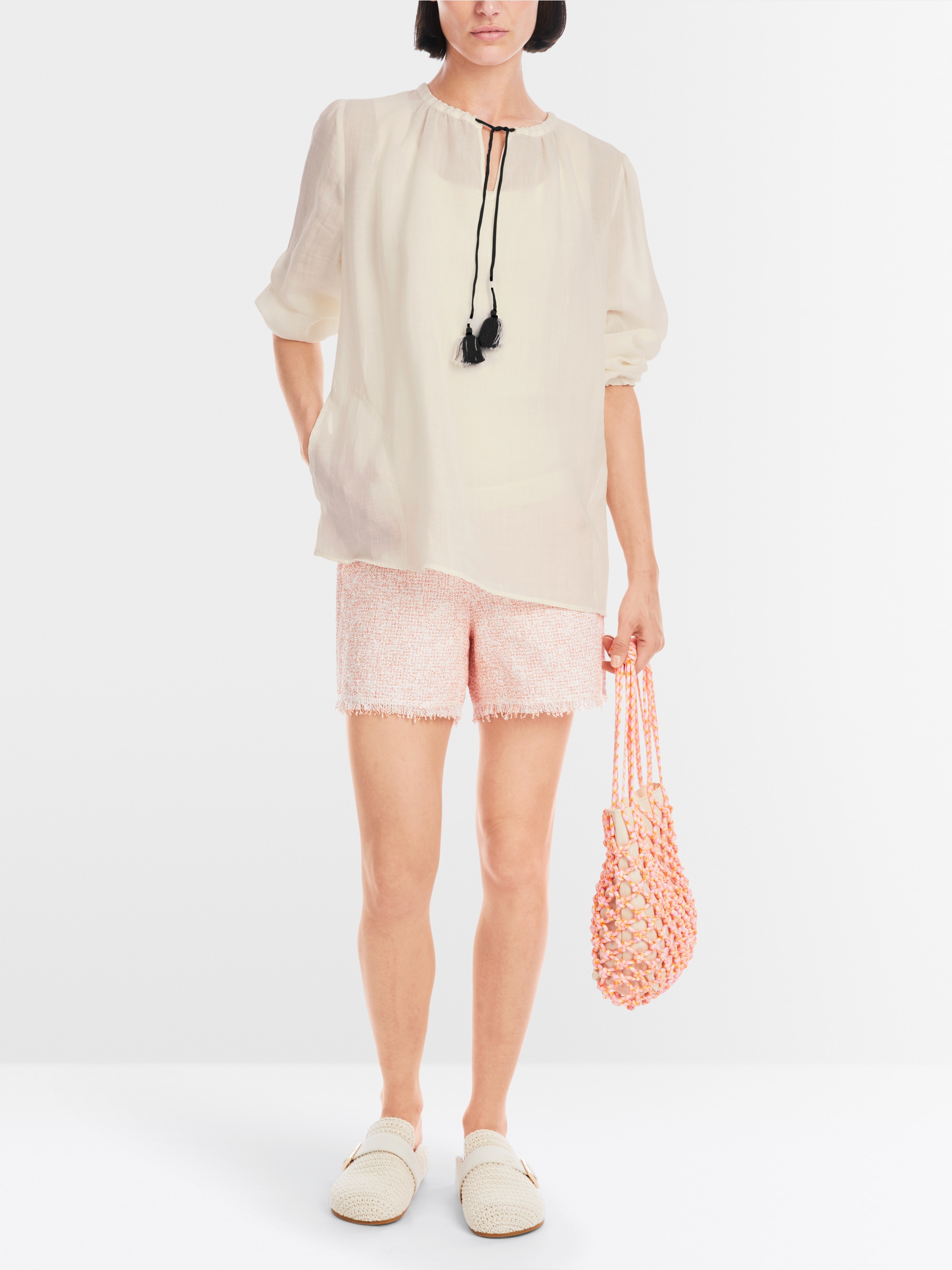 Marc-Cain Delicate blouse with tassels