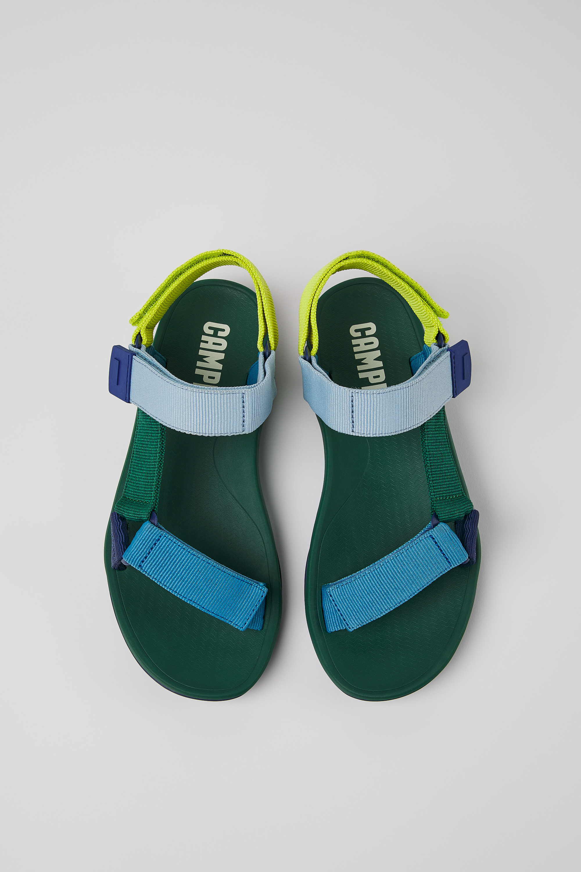 Match - Multicolored textile sandals for men