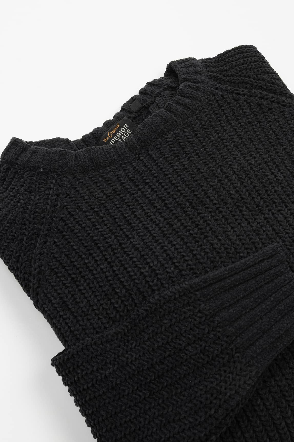 Rivera-spain Jersey Superior negro de punto grueso