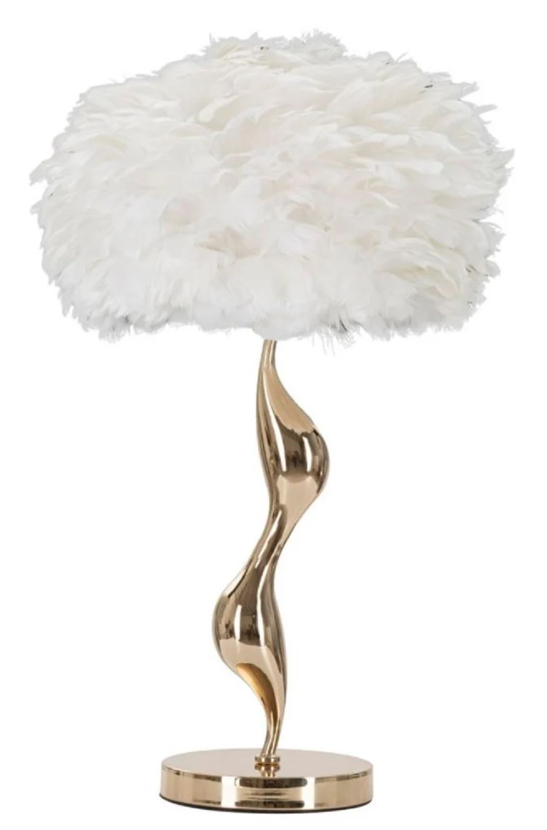 Casa Padrino l¨¢mpara de mesa de lujo oro / blanco ? 40 x A. 63 cm