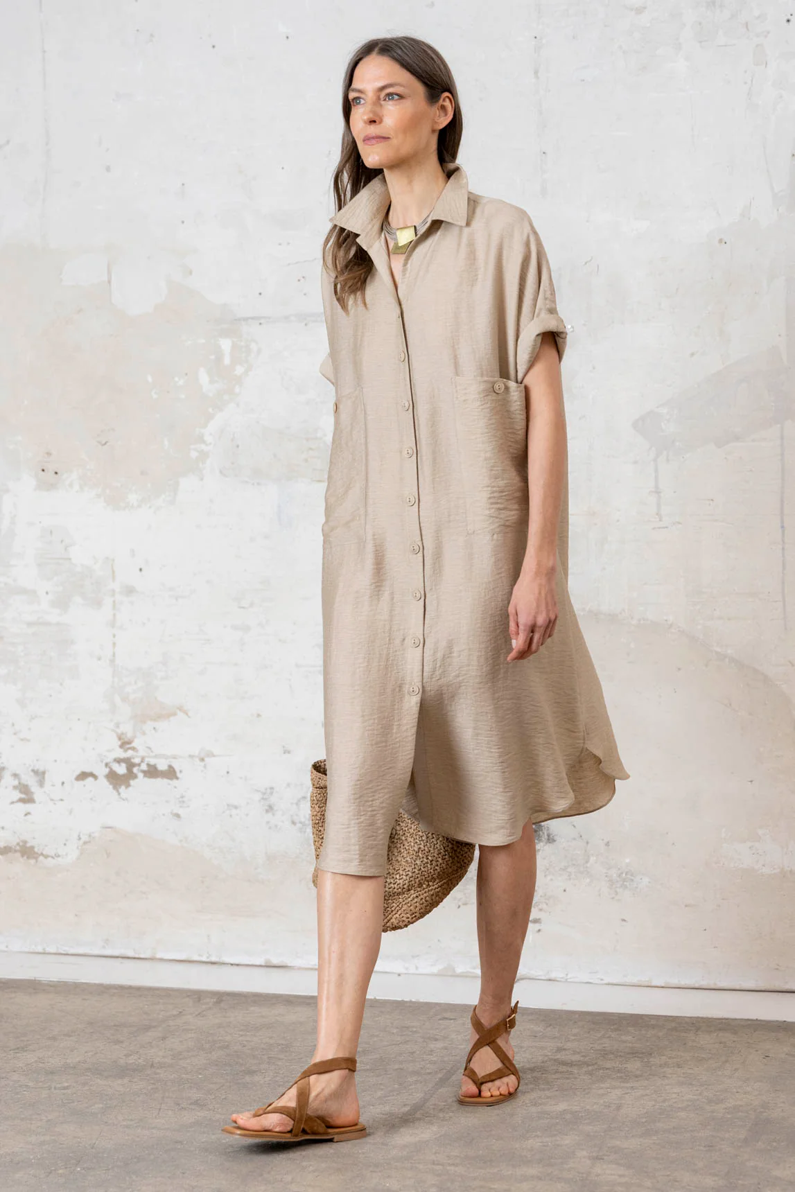 Rivera-spain Vestido Calcata camel