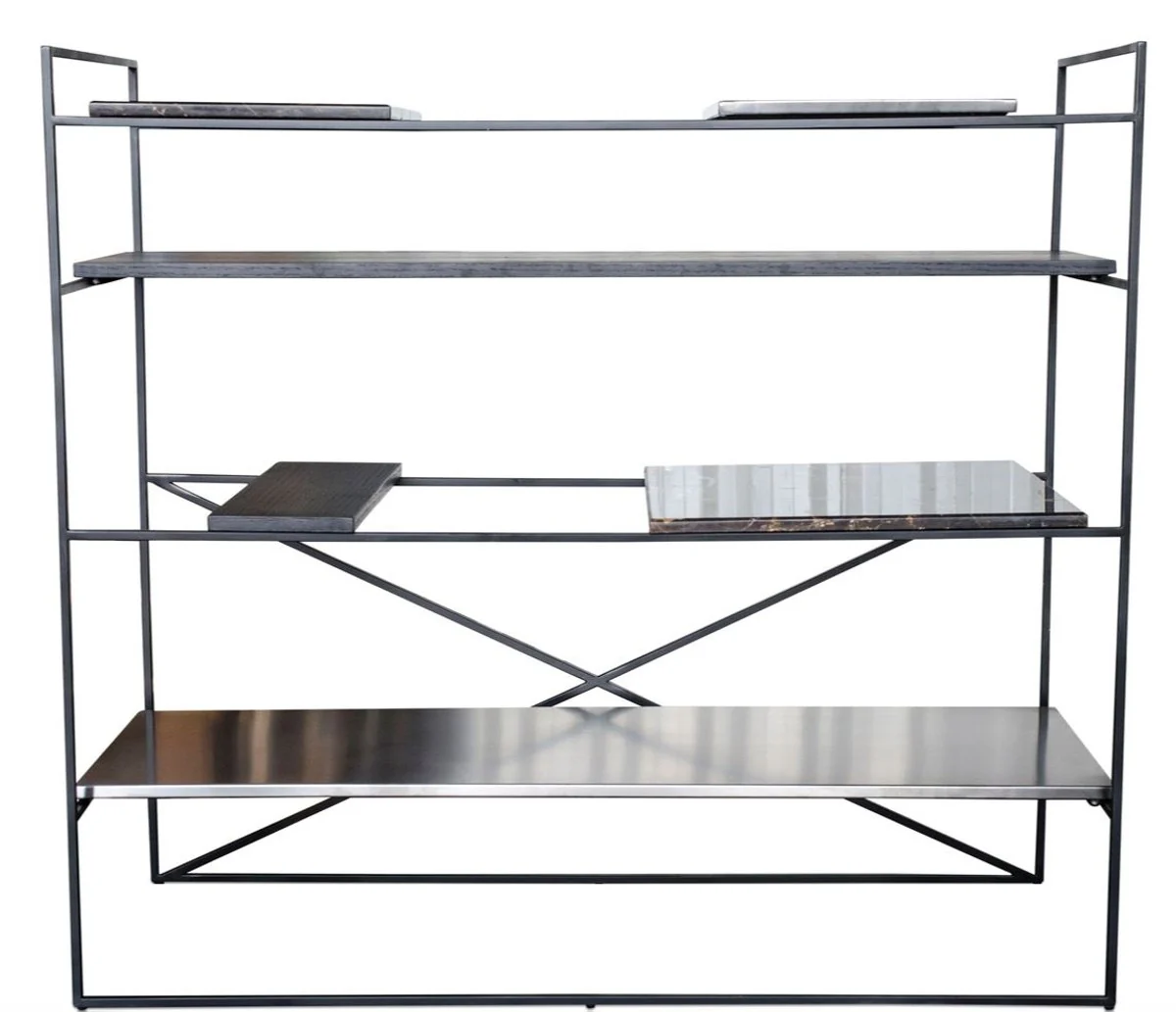 Casa Padrino mueble de sala de estar de lujo negro 110 x 45 x H. 100,5 cm - armario de dise?o