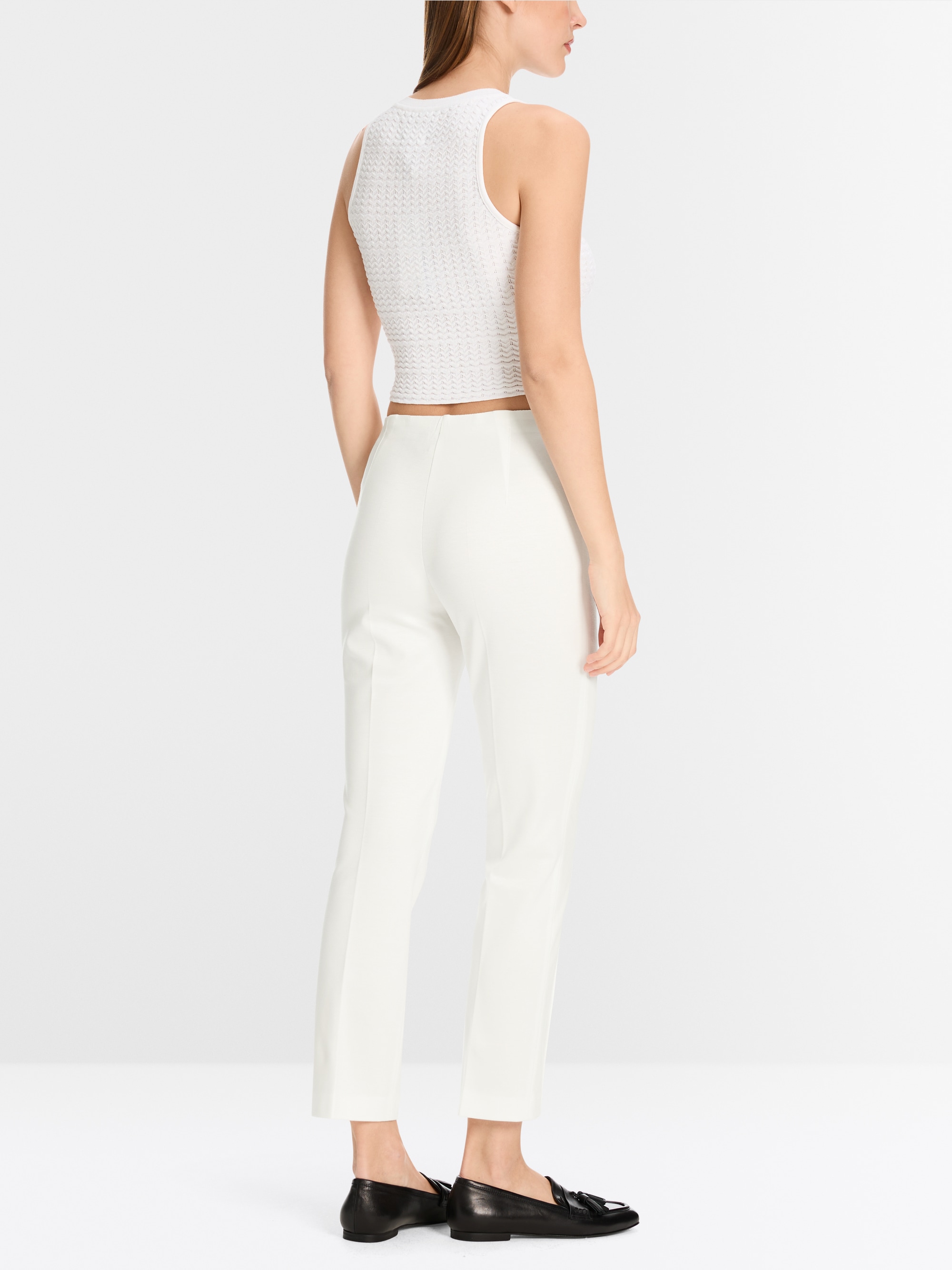 Marc-Cain Stretch trousers with cord piping