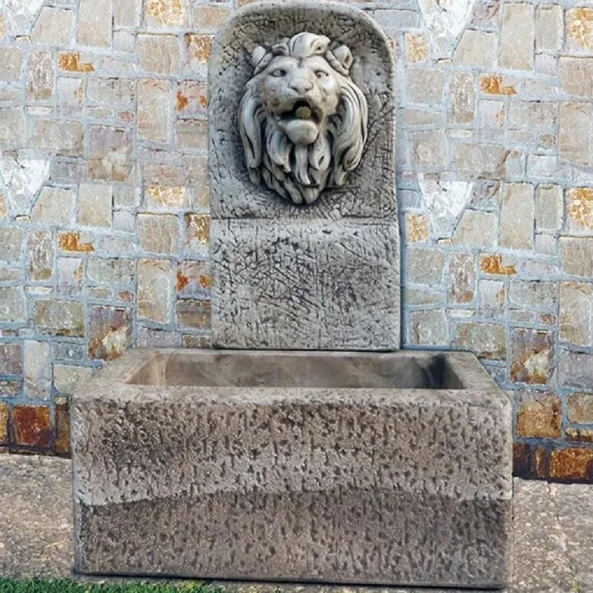 Casa Padrino fuente de pared barroco de lujo le¨®n gris 64 x A. 91 cm - Hecho en Italia