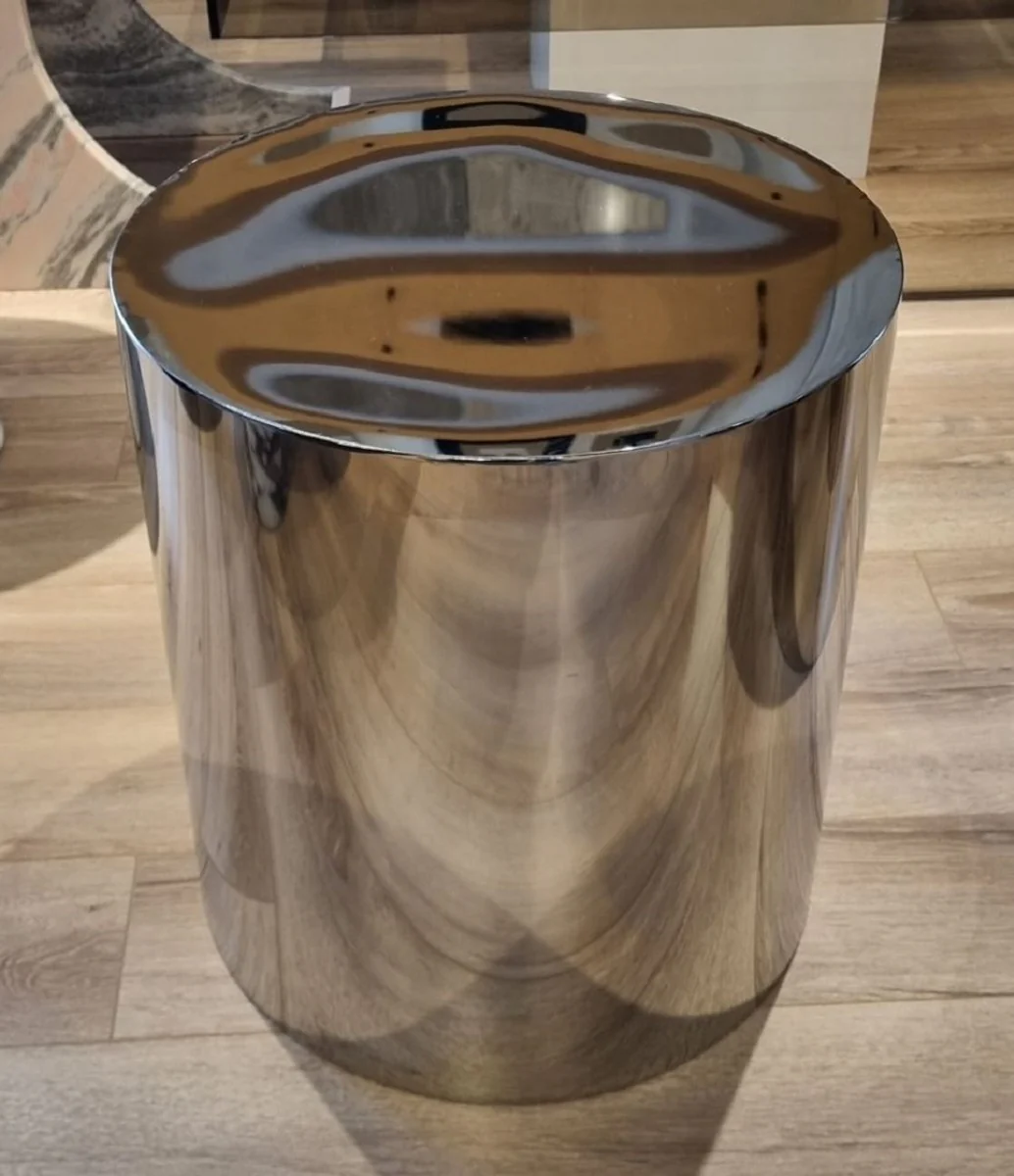 Casa Padrino conjunto de mesa auxiliar de metal de lujo plata - Muebles de sala de estar de lujo