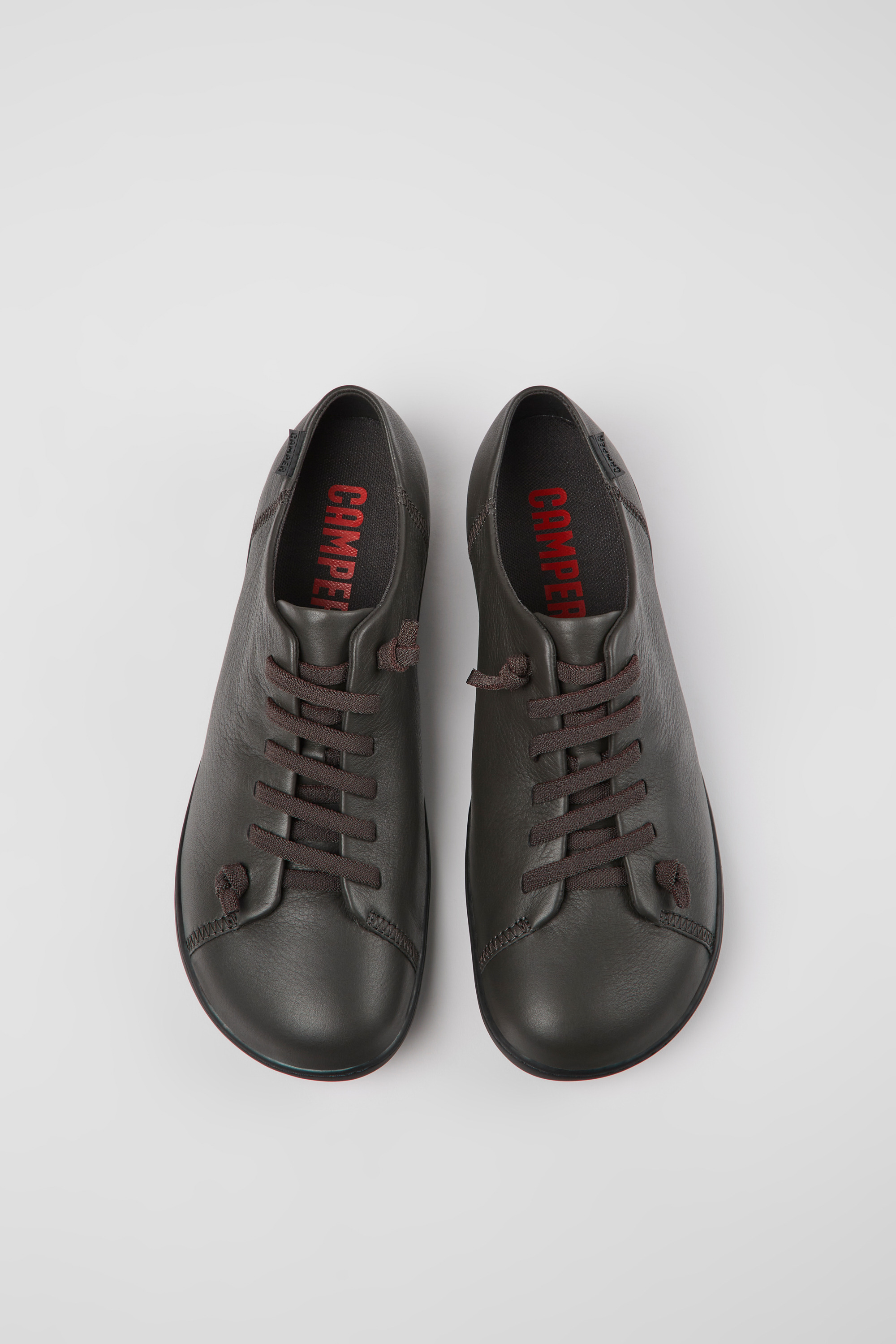 Peu - Gray leather shoes for men