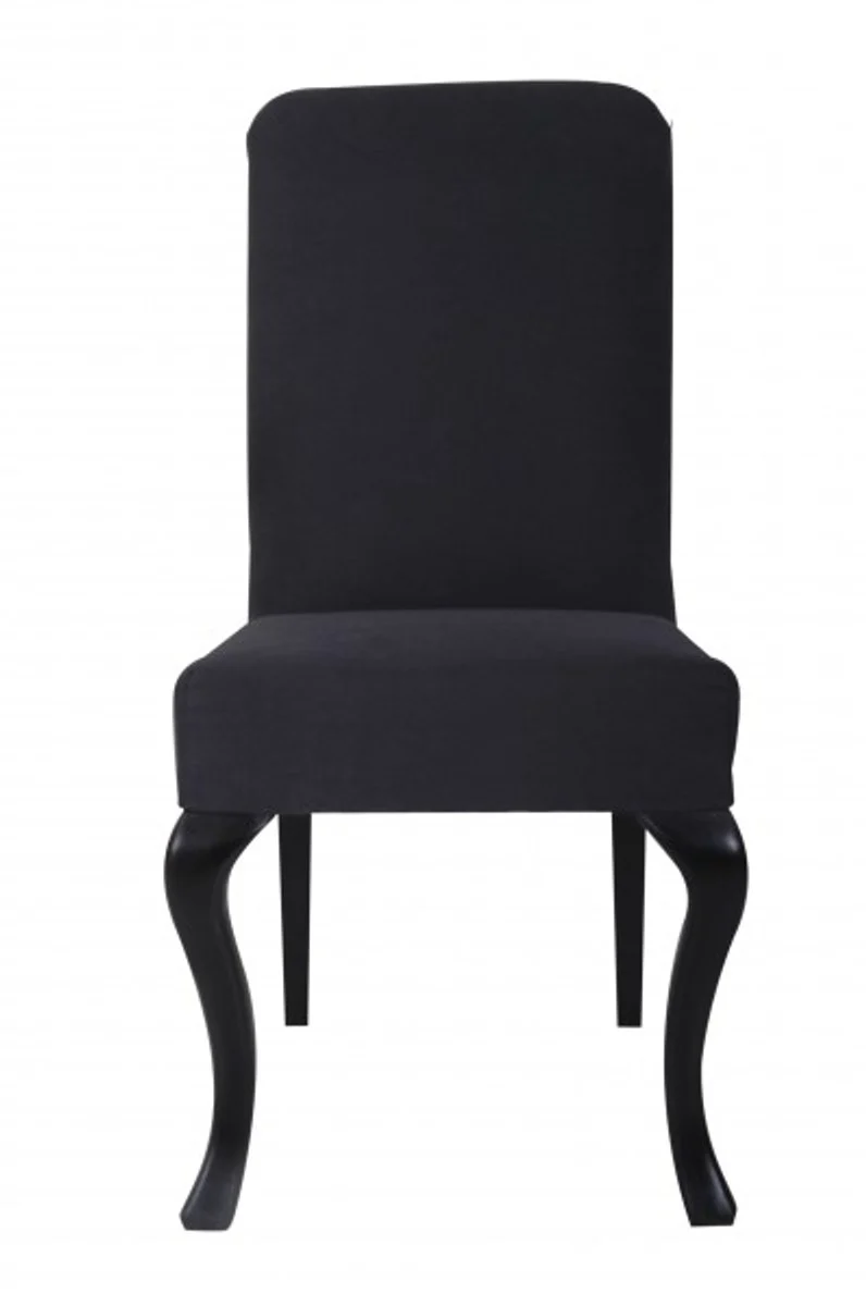 Casa Padrino designer modef 231 Baroque Dinner Chair Black / Black - Hotel Furniture - Beech