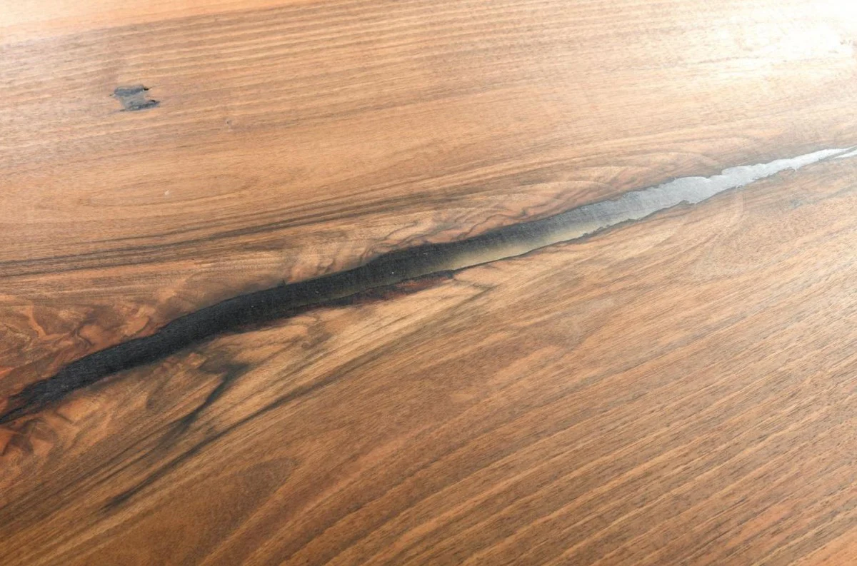 Casa Padrino mesa de comedor de madera maciza de lujo marr¨®n 200 x 100 x A. 76 cm - Mesa de cocina de madera maciza de nogal - Muebles de comedor - Muebles de madera maciza - Muebles de lujo