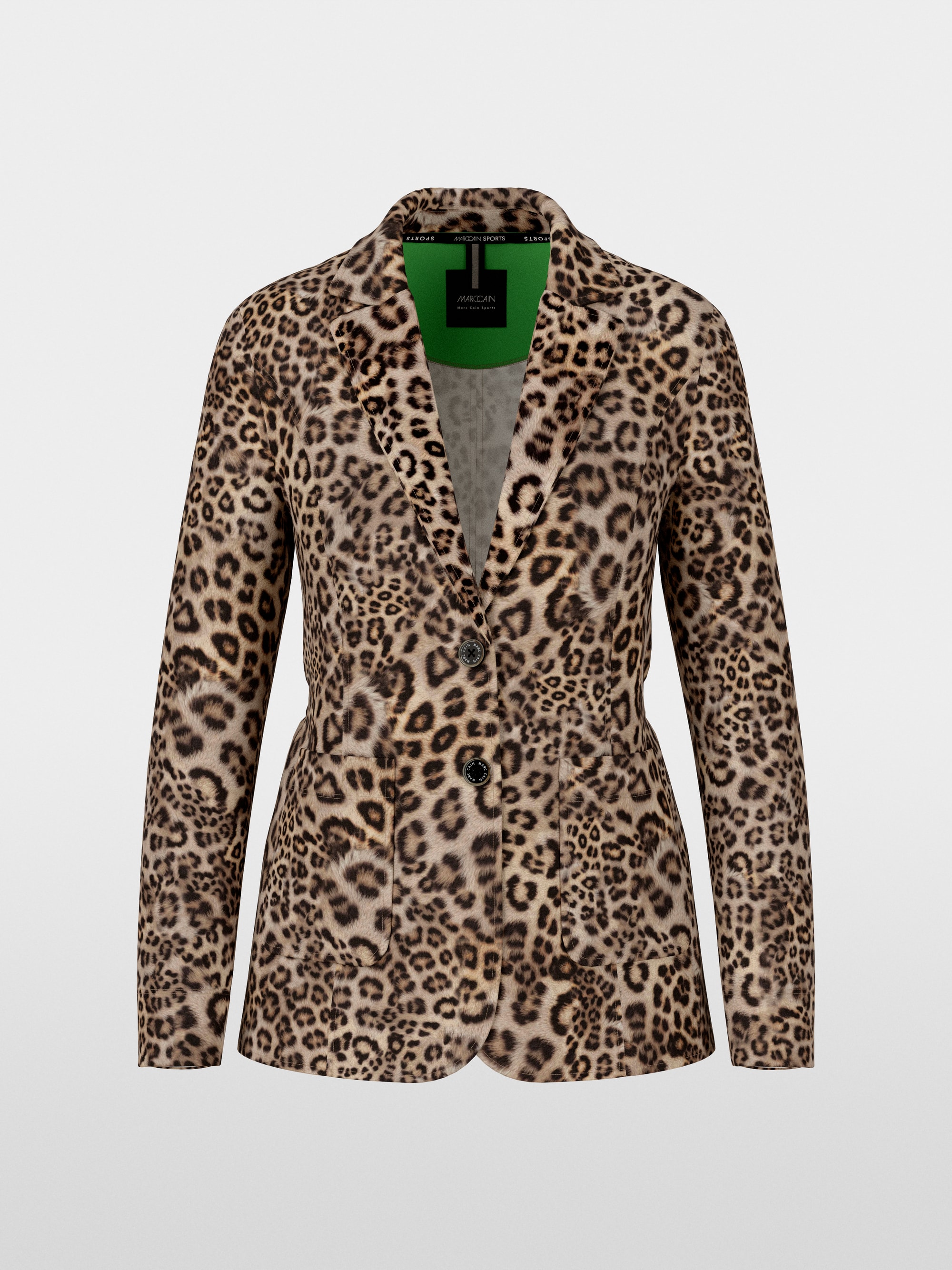 Marc-Cain Jersey blazer with leopard print