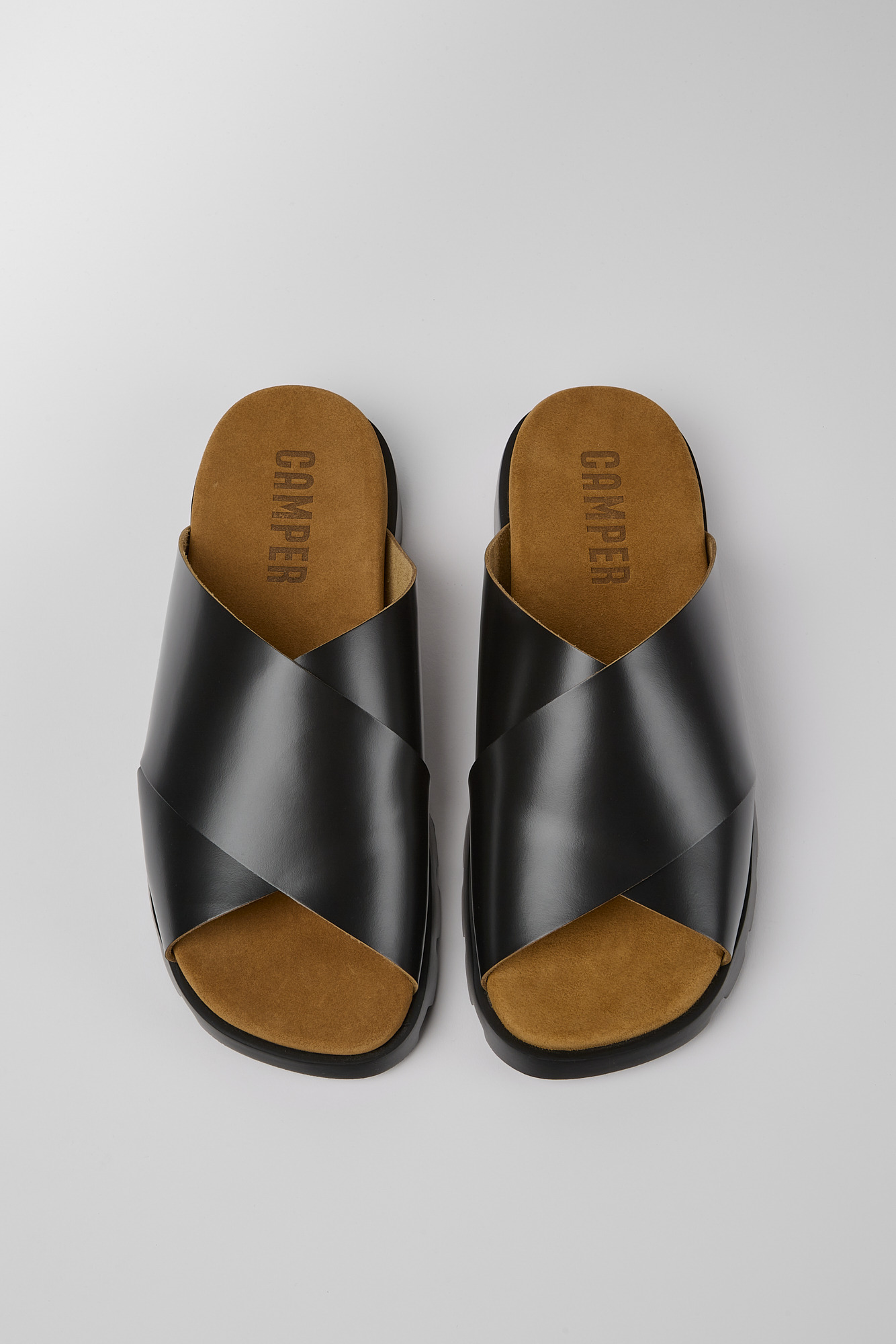 Brutus Sandal - Black leather sandals for men