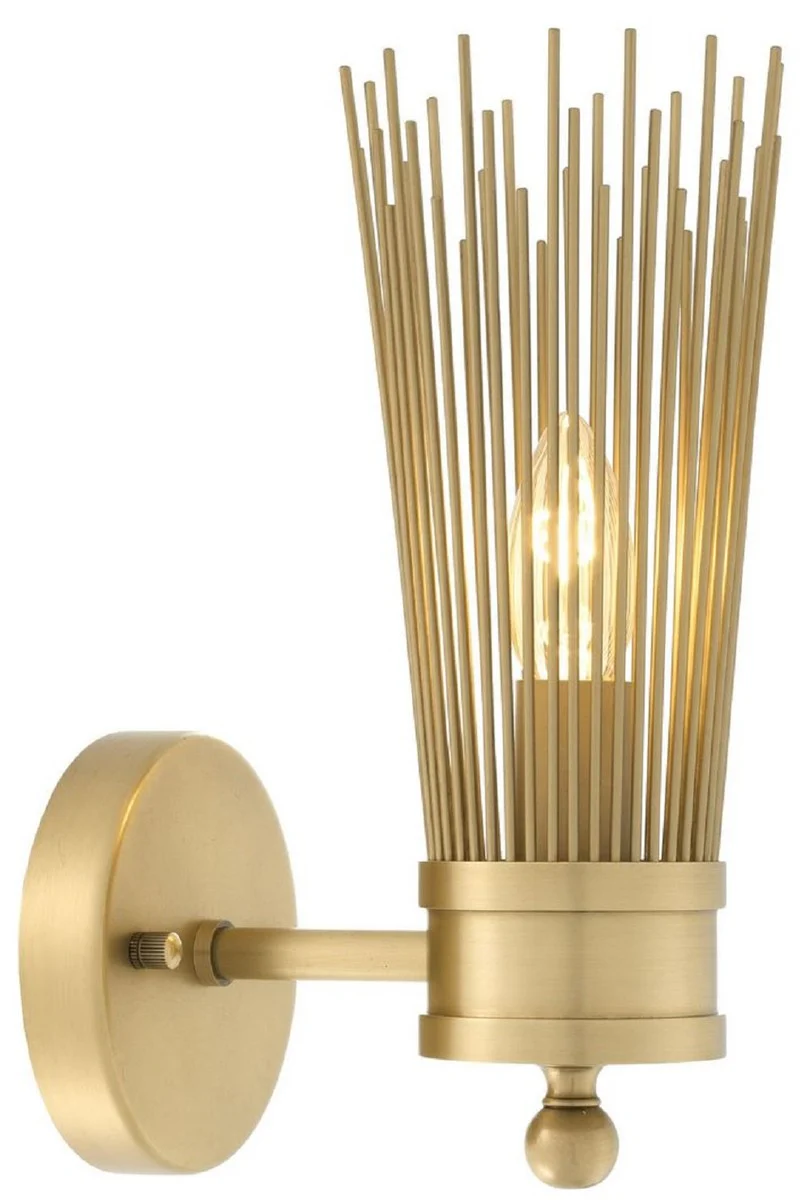 Casa Padrino lámpara de pared de lujo latón antiguo 11 x 18,5 x H. 29,5 cm - Colección de Lujo