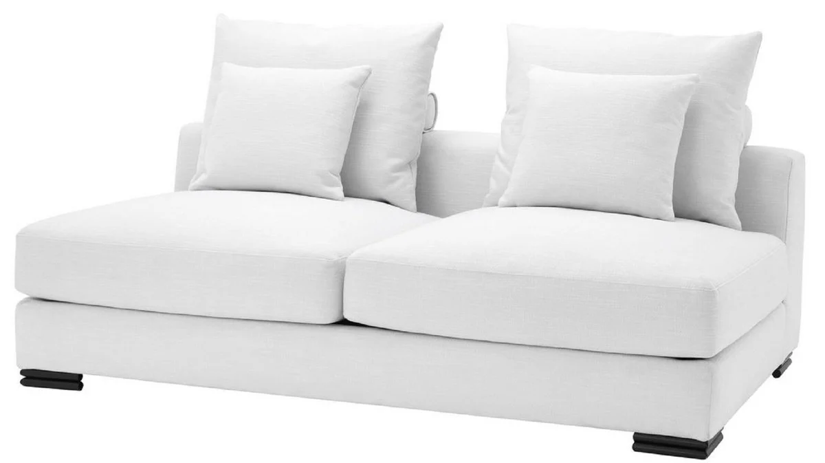 Casa Padrino sof¨¢ de lujo blanco / negro 182 x 108 x A. 90 cm - Sof¨¢ de sal¨®n extensible con almohadas - Muebles de Lujo