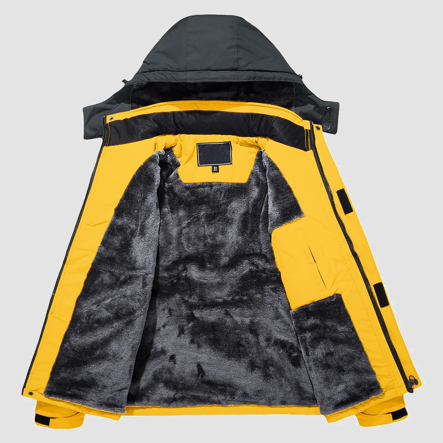 Men's Winter Jacket Water Repellent Ski Snow Jacket Warm Fleece Coat Parka Raincoats With Multi-Pockets