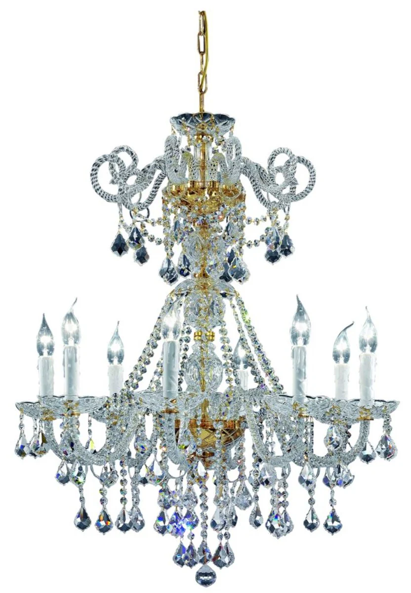 Casa Padrino araña de cristal de estilo barroco latón / oro Ø 74 cm x H. 85 cm - Noble y Suntuosa