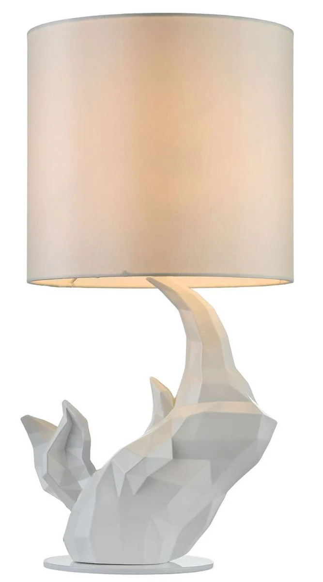 Casa Padrino Table Lamp White Ø 24 x H. 48.5 cm - Hotel & Restaurant Furniture