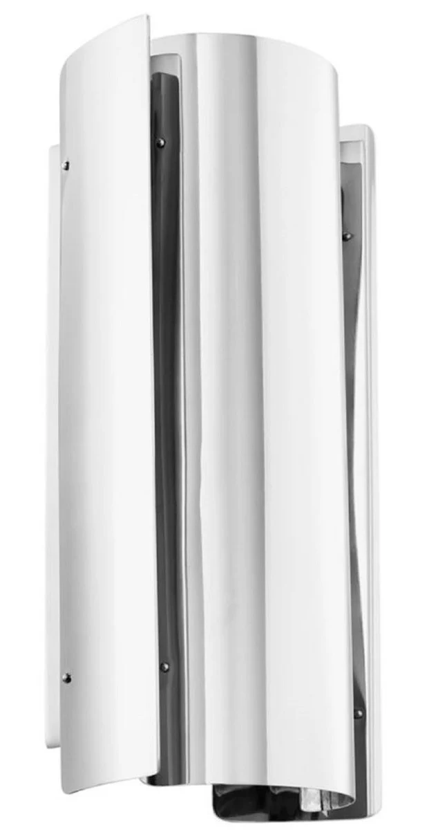 Casa Padrino lámpara de pared de metal de lujo plata 16,5 x 12 x H. 31,8 cm - Lámpara de Diseño