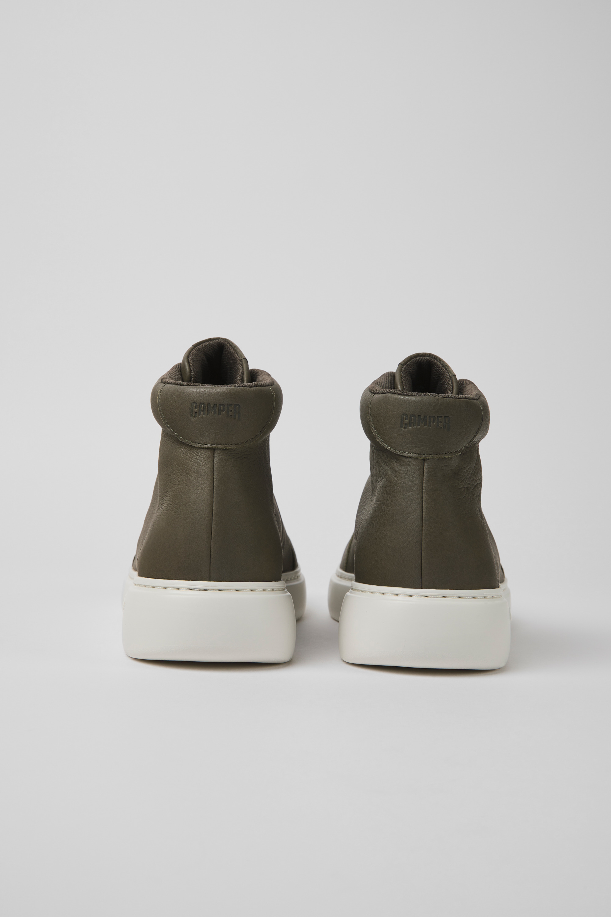 Runner K21 - Green leather sneakers for men