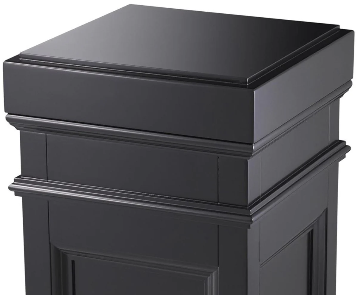 Casa Padrino Columna Negro 44 x 44 x H. 103 cm - Mesa Auxiliar de Lujo