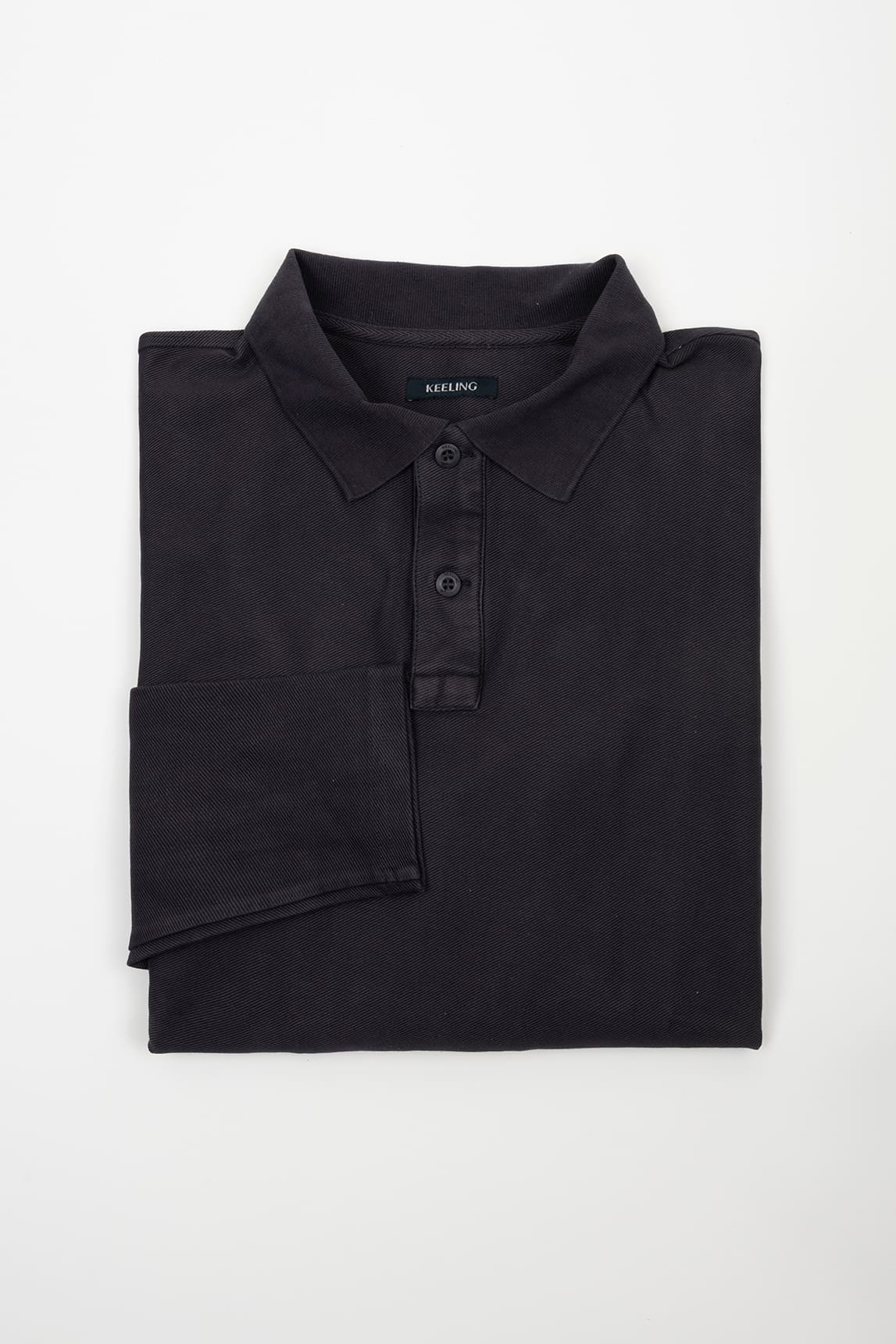 Rivera-spain Polo Keeling manga larga negro