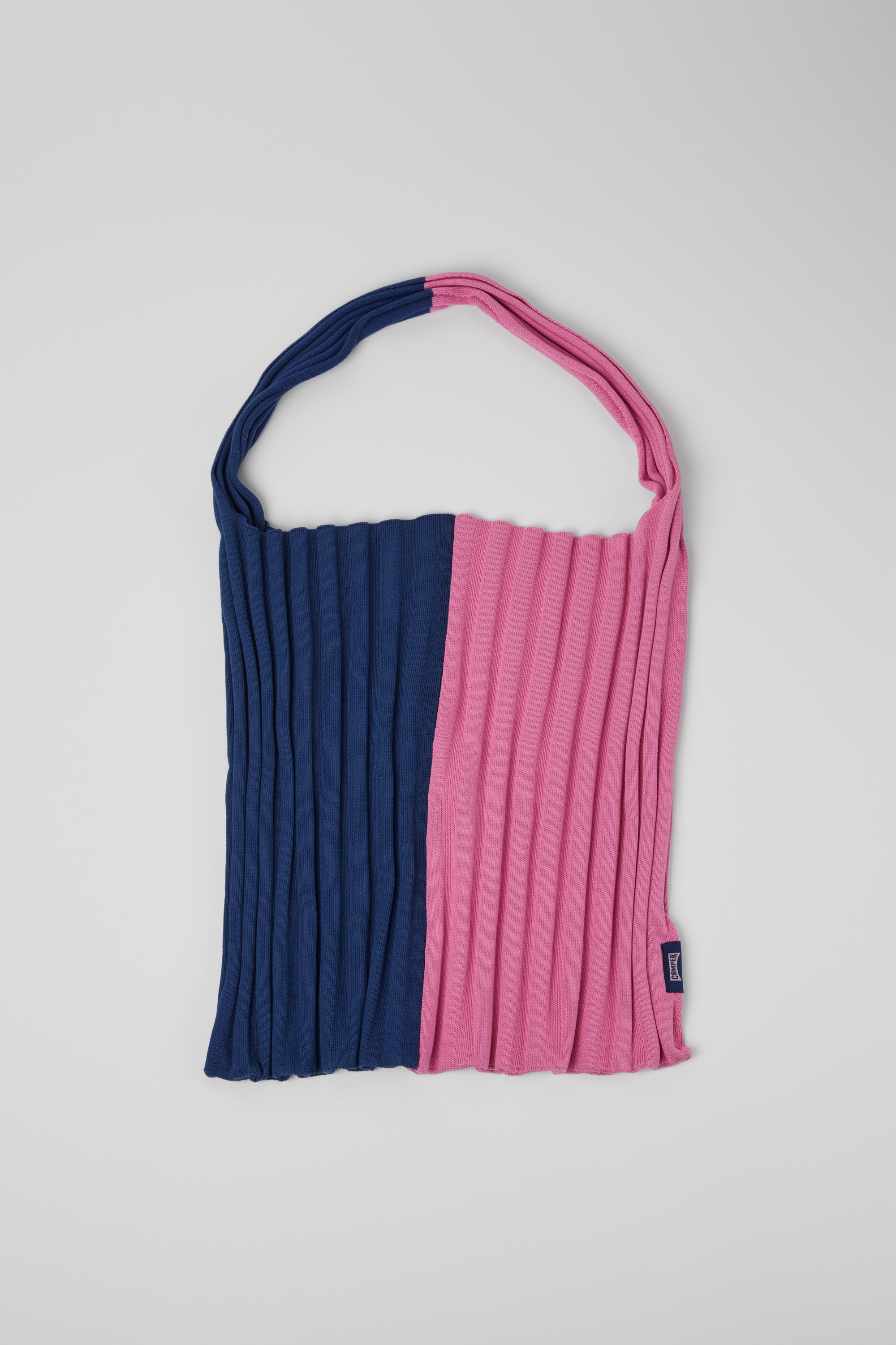 Knit TENCEL - Blue and pink TENCEL Lyocell knit bag