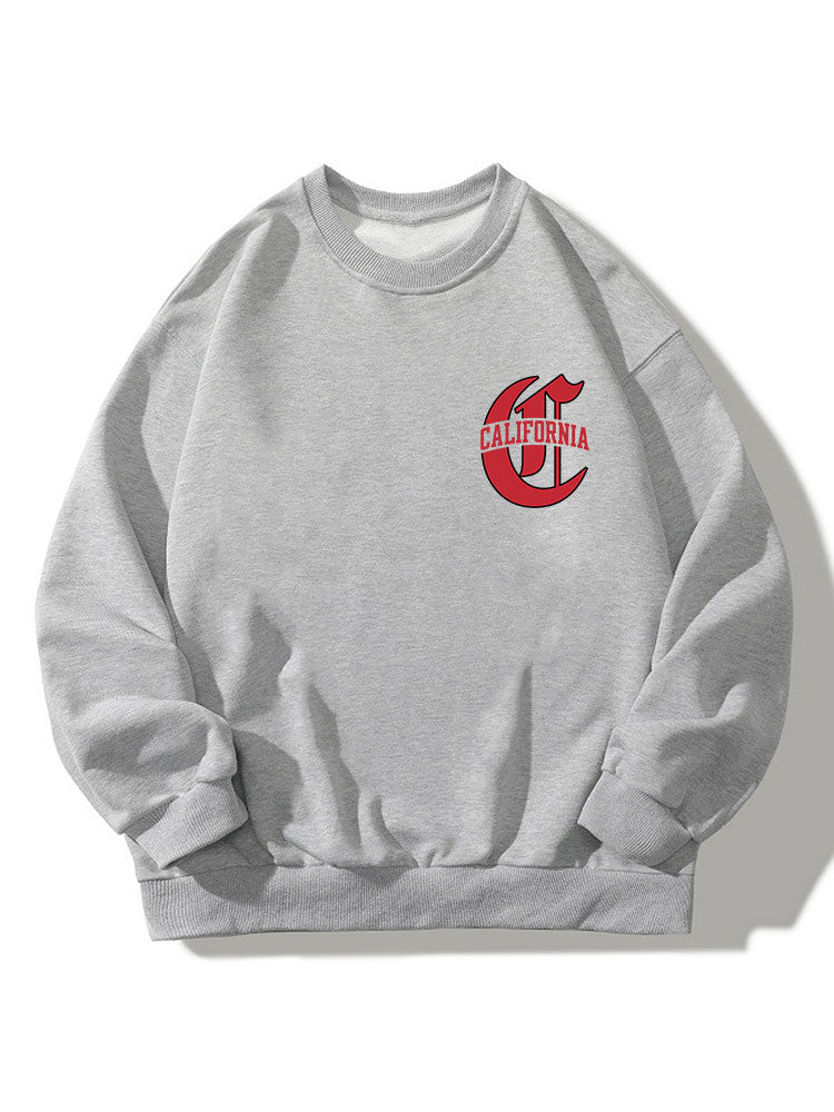 C California Print Relaxed Sweatshirt