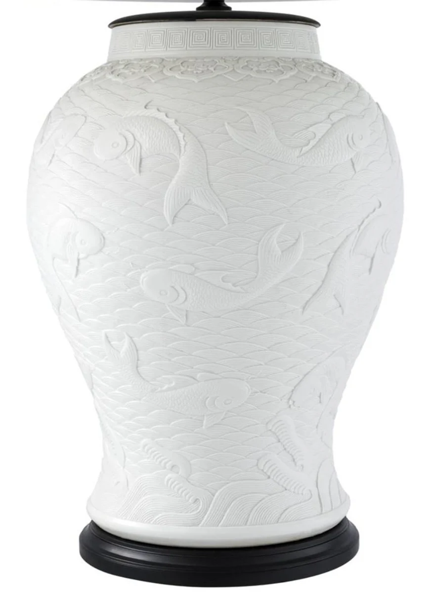 Casa Padrino luz de mesa de porcelana de lujo blanco - edici¨®n limitada