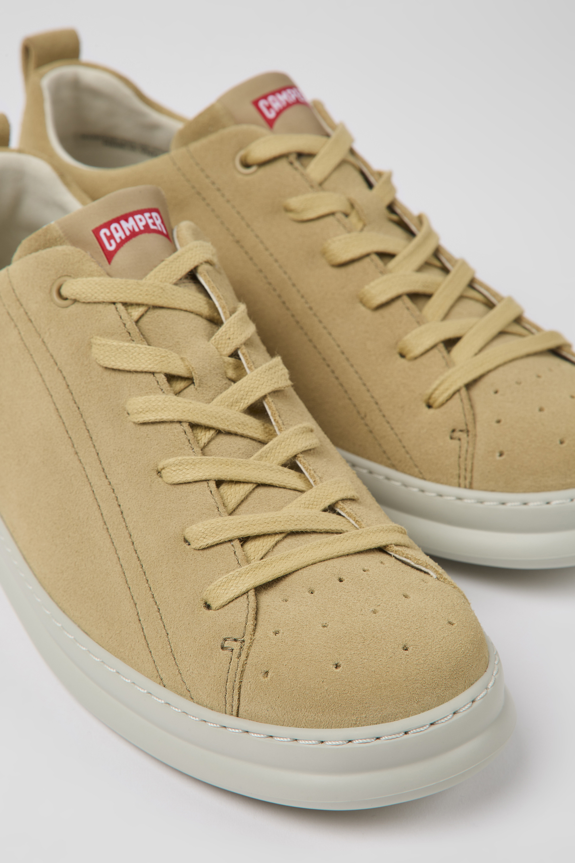 Runner - Beige nubuck sneakers for men