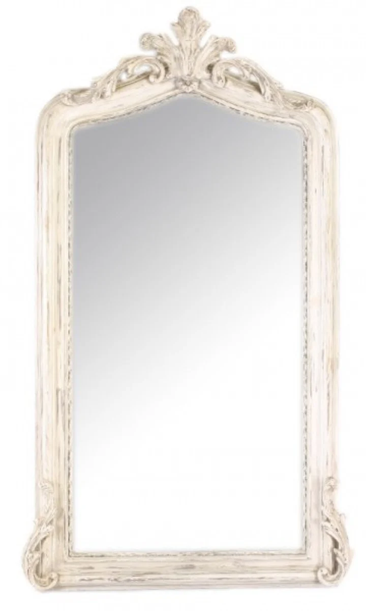 Casa Padrino luxury Baroque wall mirrors Antique Cream 150 x 75 cm - solid and heavy - Cream Mirror Casa Padrino luxury Baroque wall mirrors Antique Black 150 x 75 cm - solid and heavy - Black Mirror